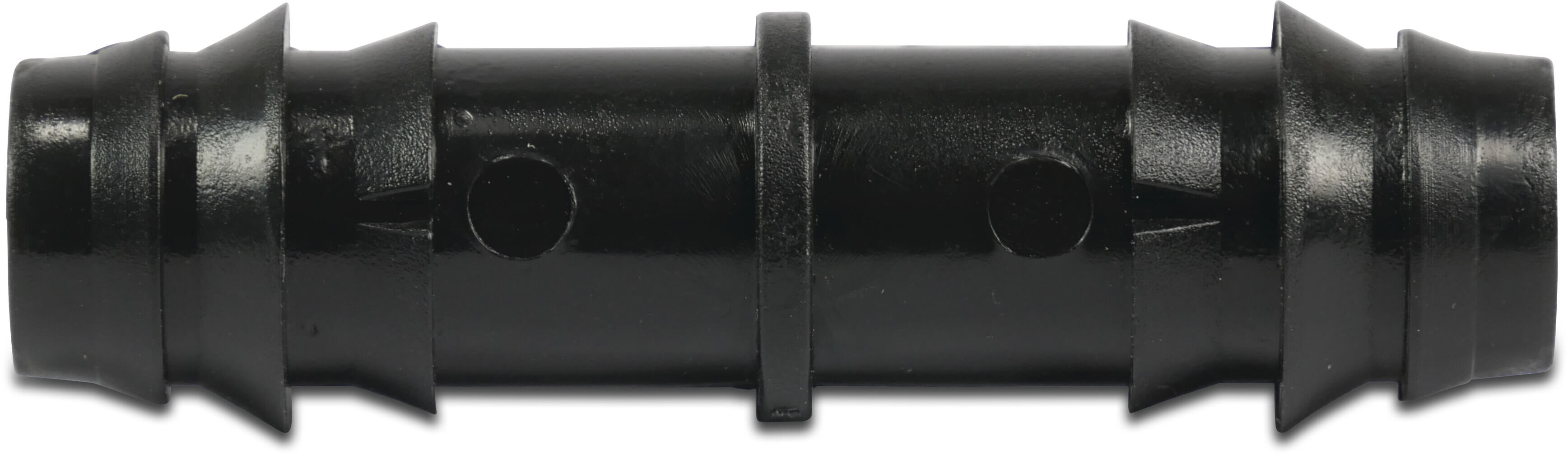 Straight connector POM 25 mm barbed 6bar black