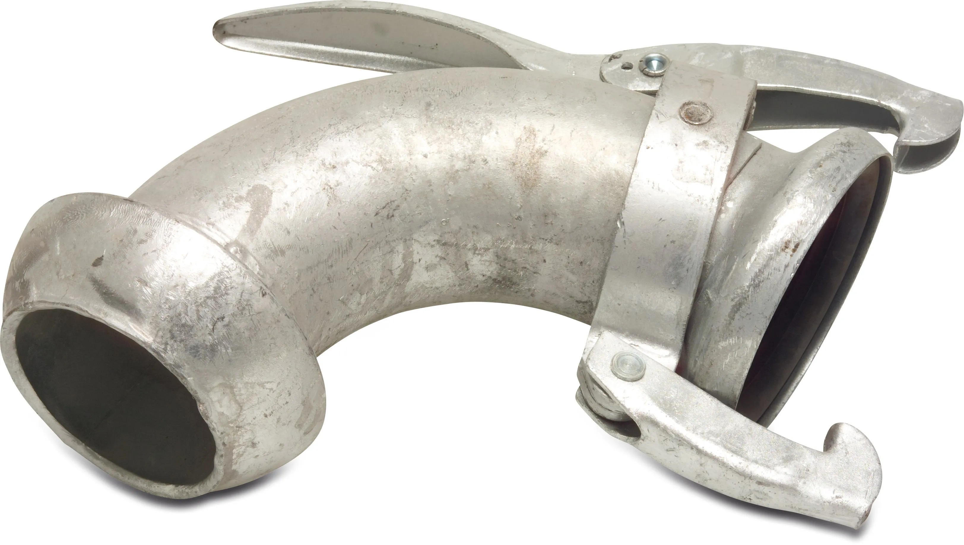Bogen 90° Stahl Verzinkt 50 mm M-Teil Kardan x V-Teil Kardan type Kardan