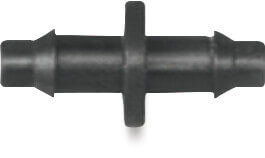 NaanDanJain Connector plastic 4/7 mm barbed black