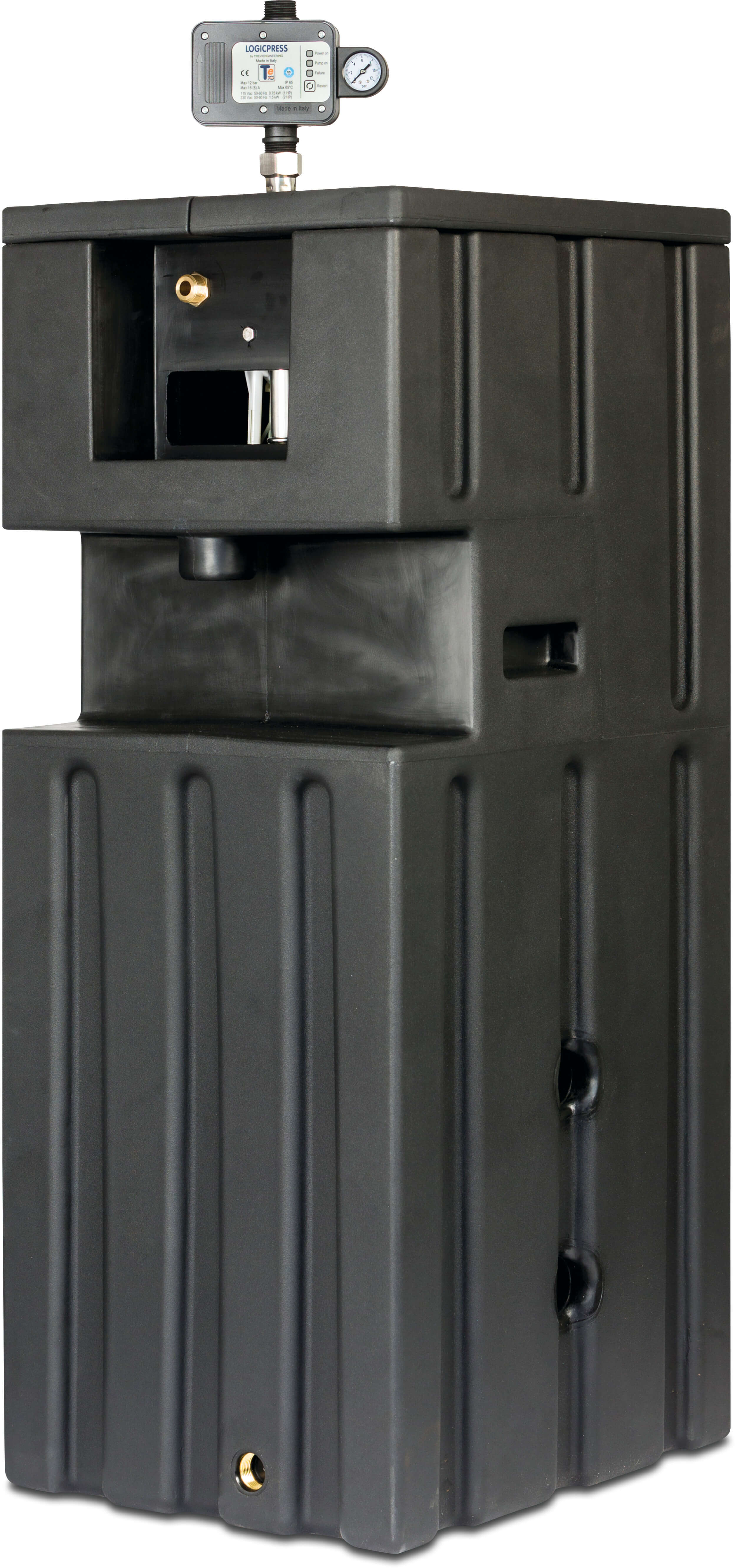 Zulaufbehälter 3/4" x 1" Außengewinde 230VAC BELGAQUA type Combi DSCT mit Minisub & Logicpres Set
