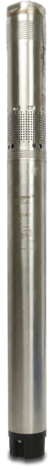 Grundfos 3" brøndpumpe rustfri stål 1.25" indvendig gevind 15bar 5.3A 230VAC type SQE 2-55