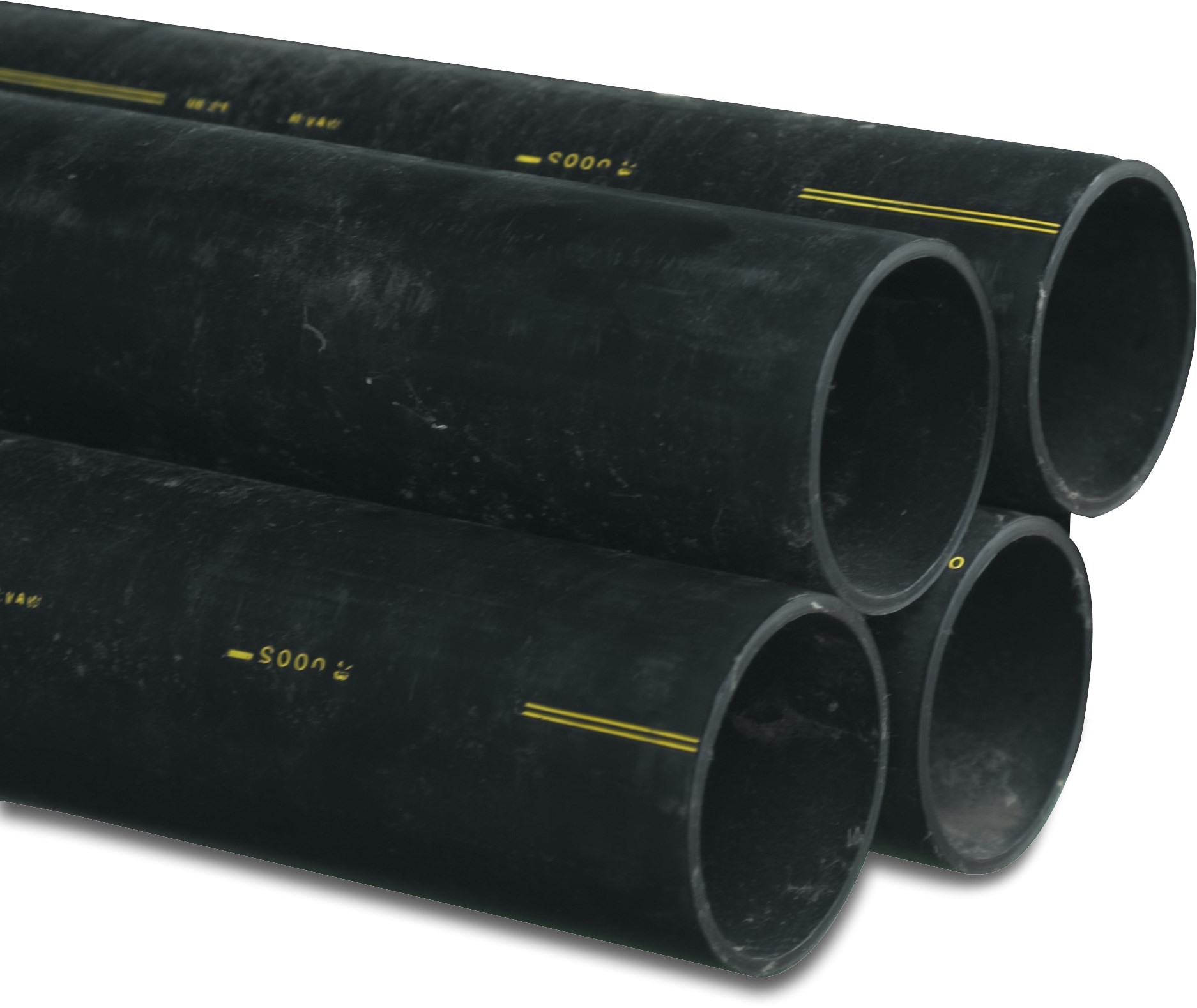 Sewage pipe PE80 110 mm x 4,3 mm plain 4bar black 5m KOMO/BENOR