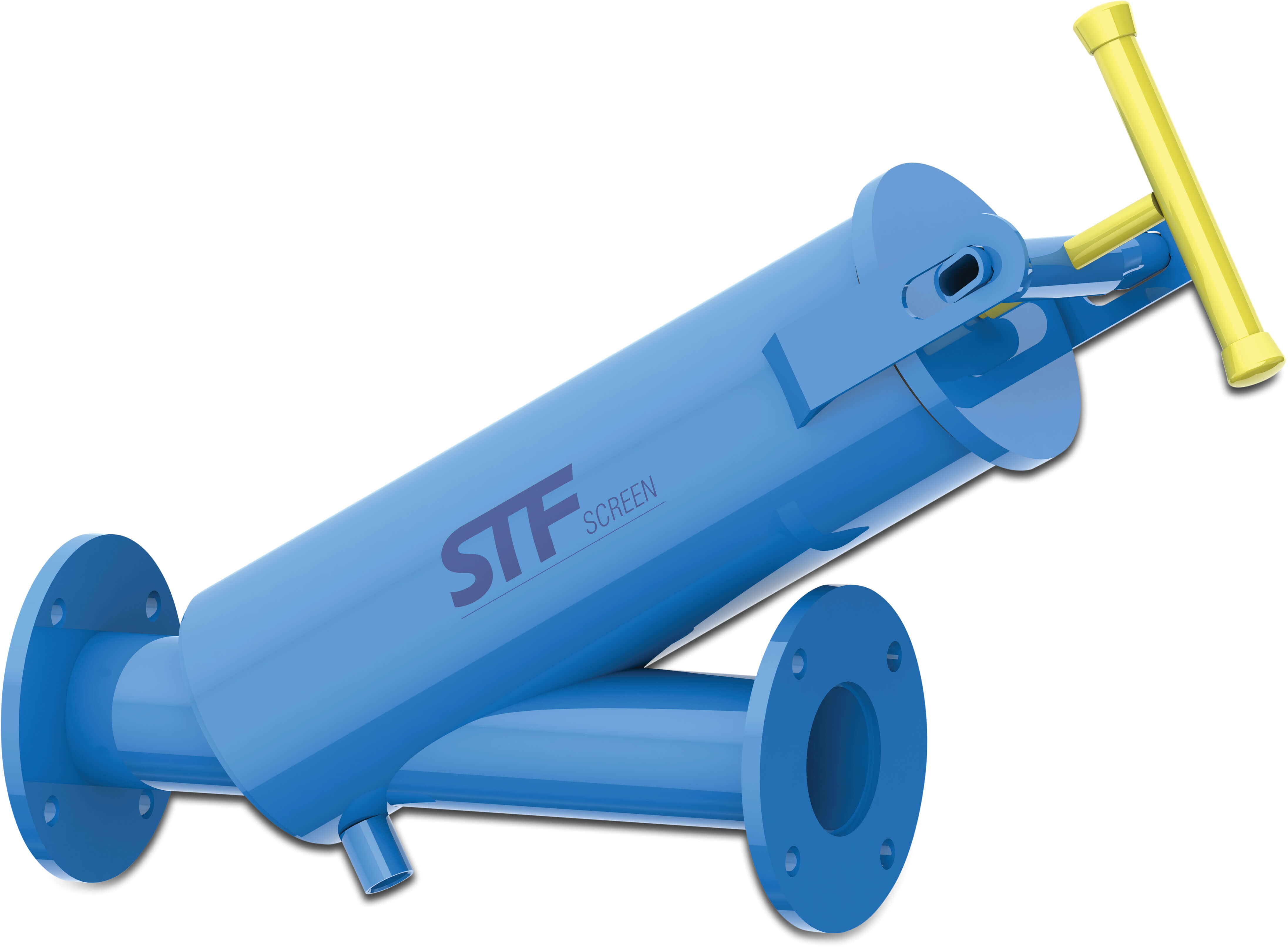STF Inline filter carbon steel ST37.2 epoxy coating 2" female thread 8bar 120micron stainless steel gauze blue type FY-2