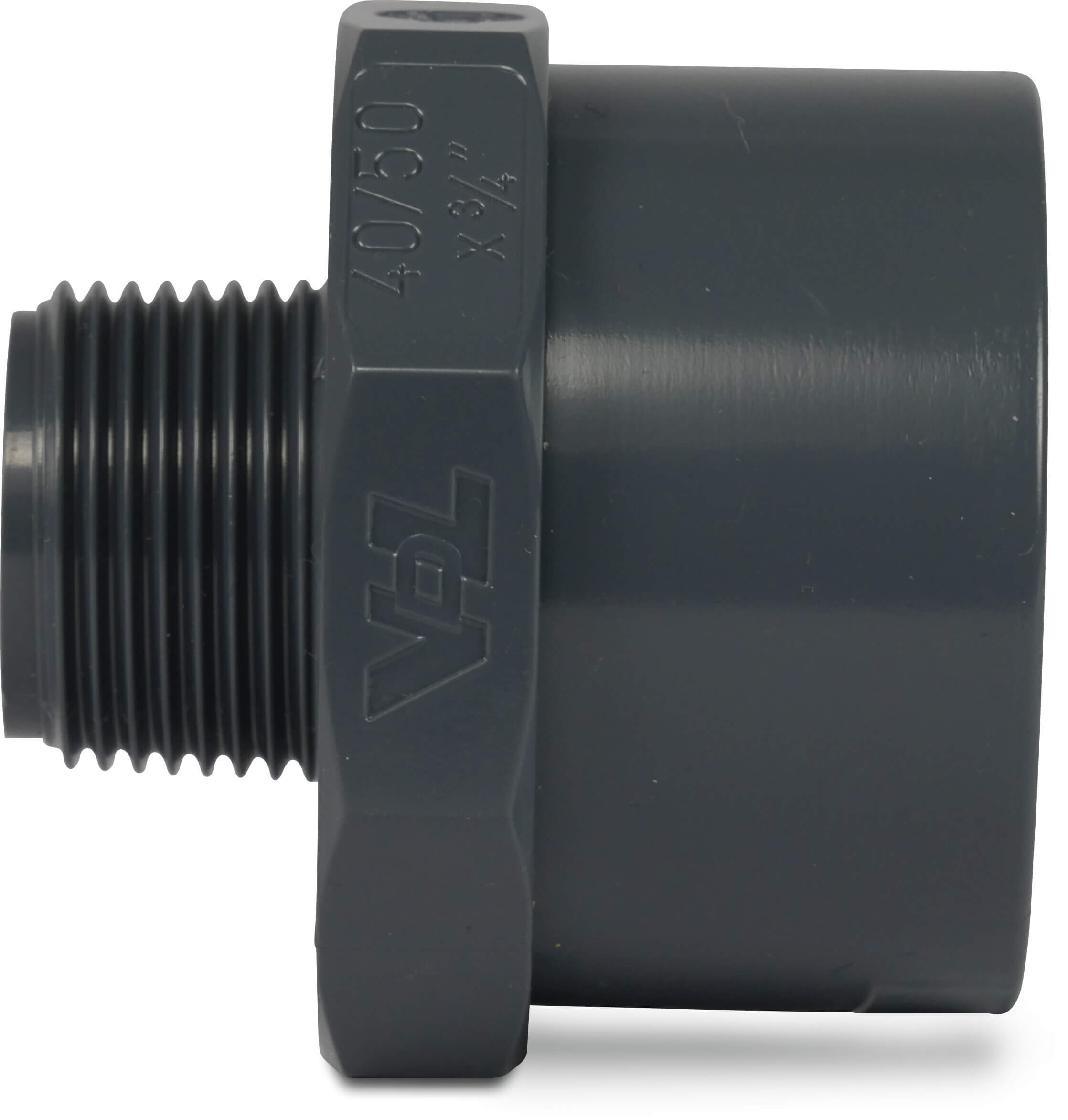 VDL Adaptor bush PVC-U 25/32 mm x 3/4" 16bar grey