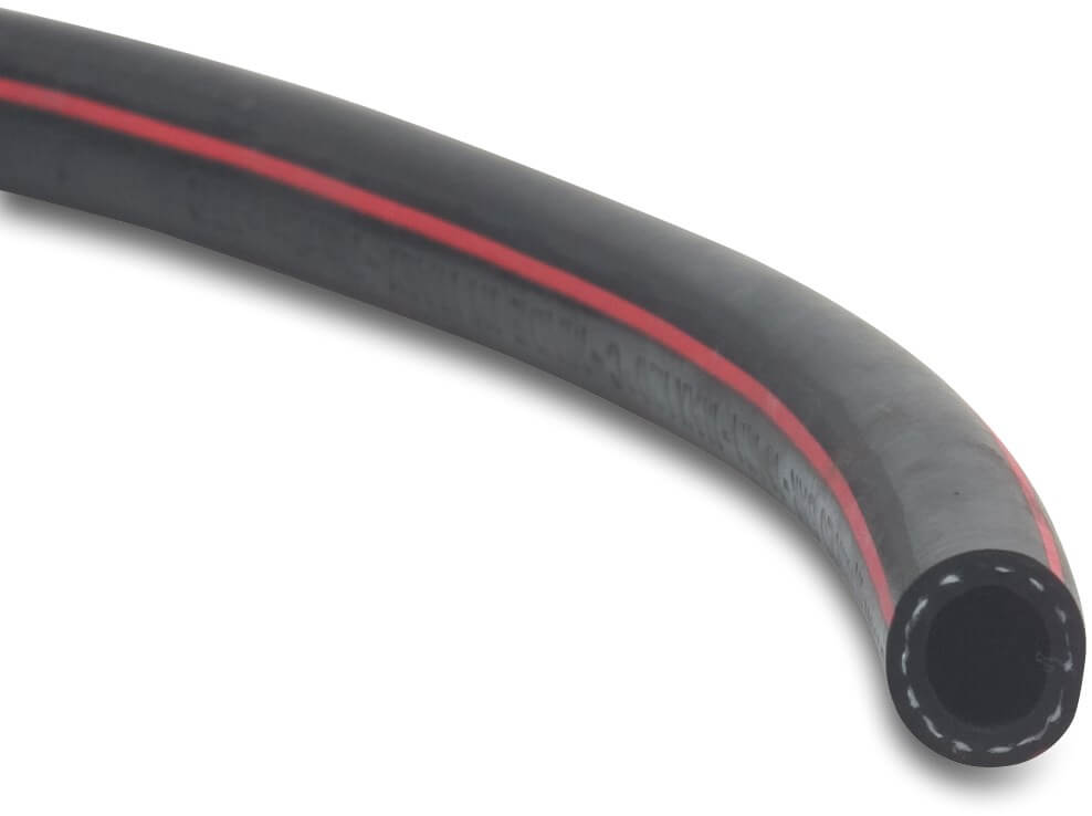 Rubber hose EPDM 13 mm x 19 mm x 3,0 mm 15bar black/red 40m type Jumbo