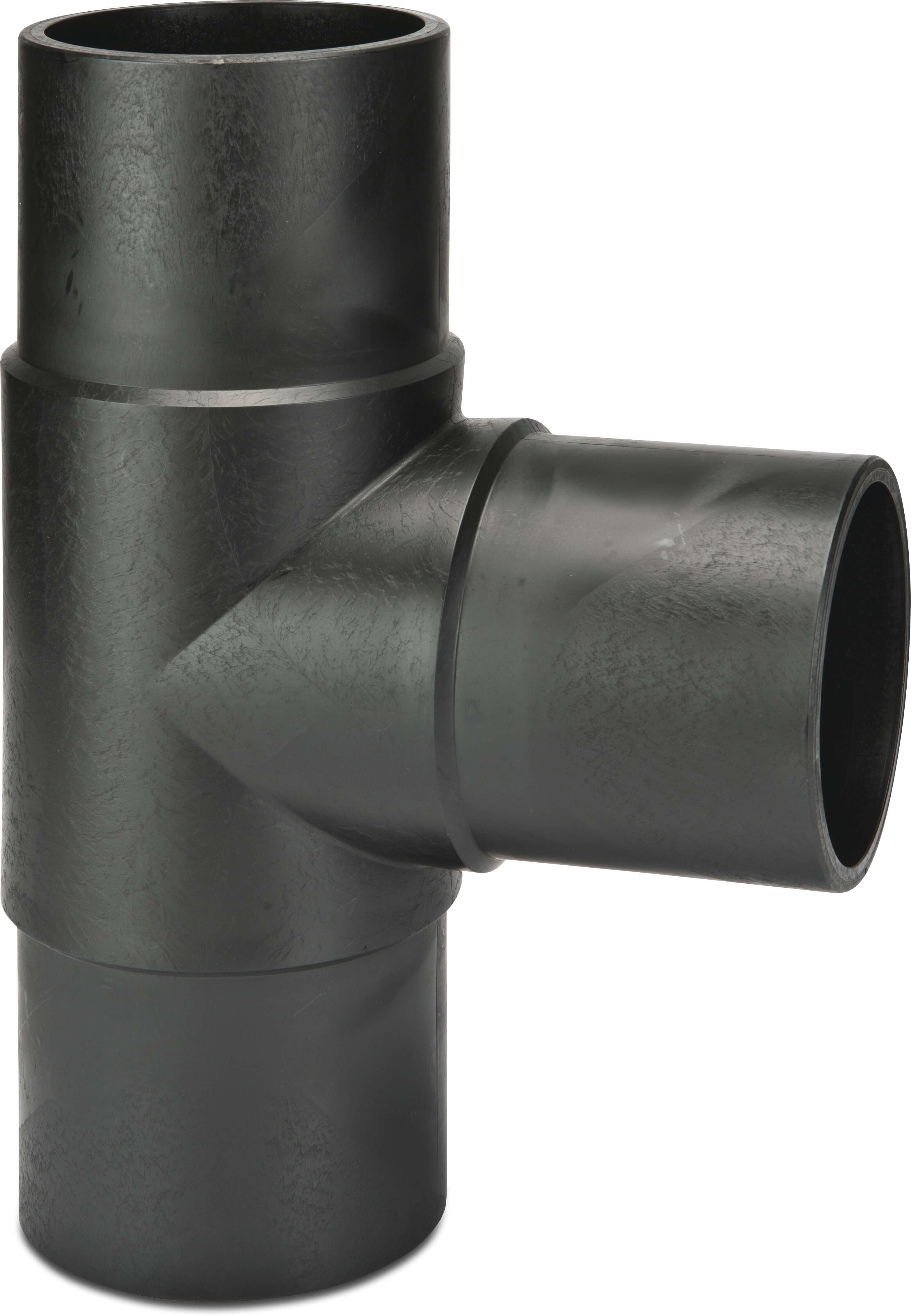 VDL T-Stück 90° PE100 25 mm Stutzen SDR11 10bar 16bar Schwarz DVGW/KIWA