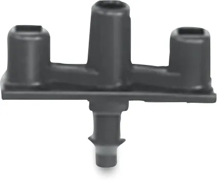 NaanDanJain Vlinderadapter kunststof 4/7 mm barbed x taper M zwart