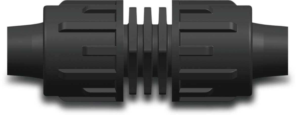 Schlauchverbinder PP 17 mm Tape 6bar Schwarz