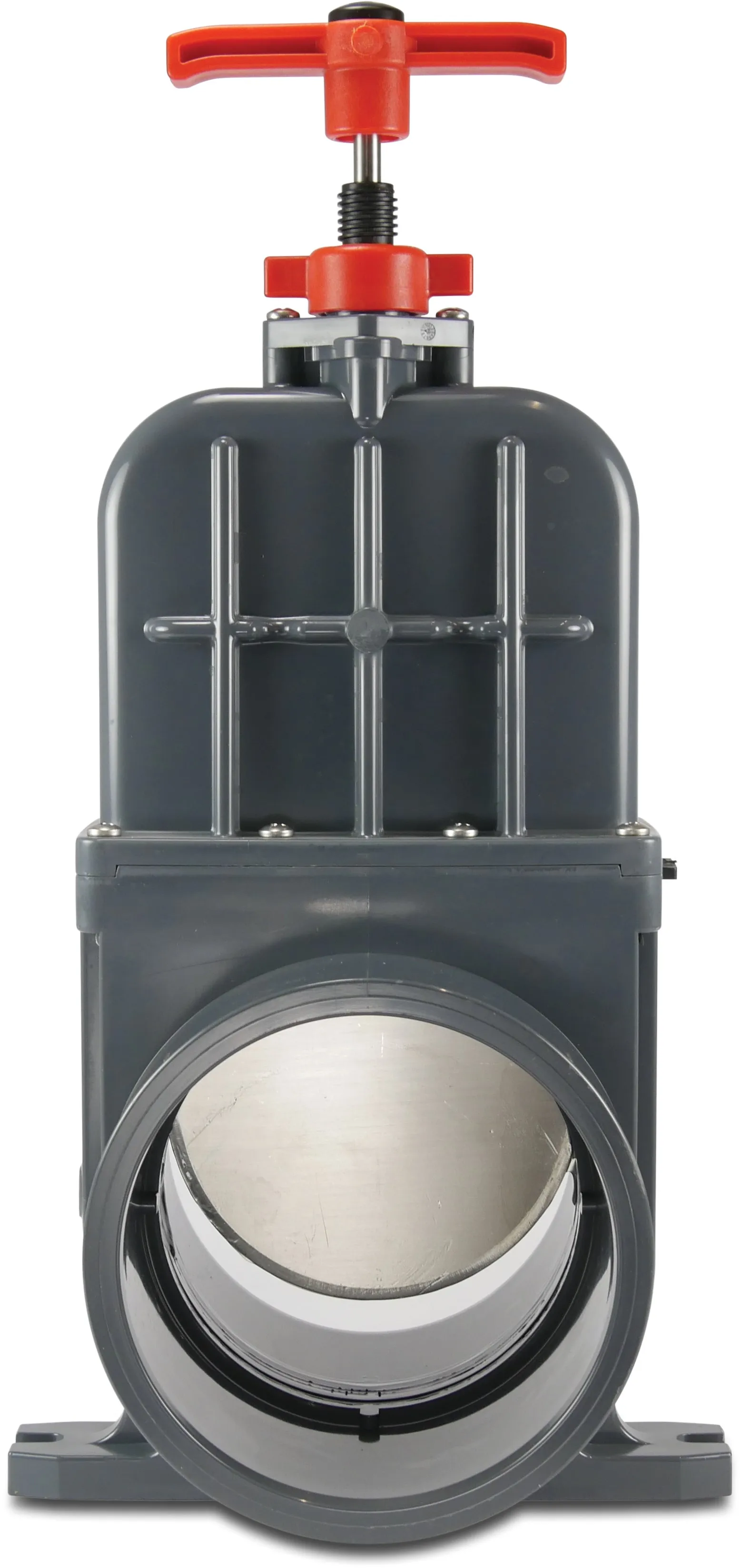 VDL Gate valve PVC-U 160 mm glue socket 0,5bar grey