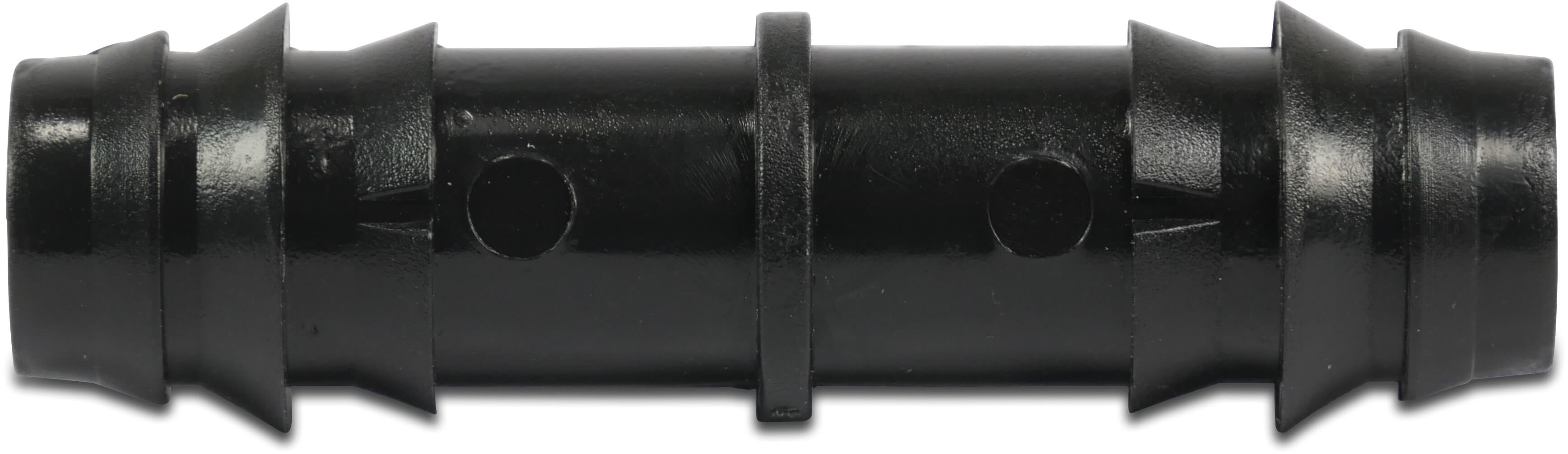 Straight connector POM 16 mm barbed 4bar black