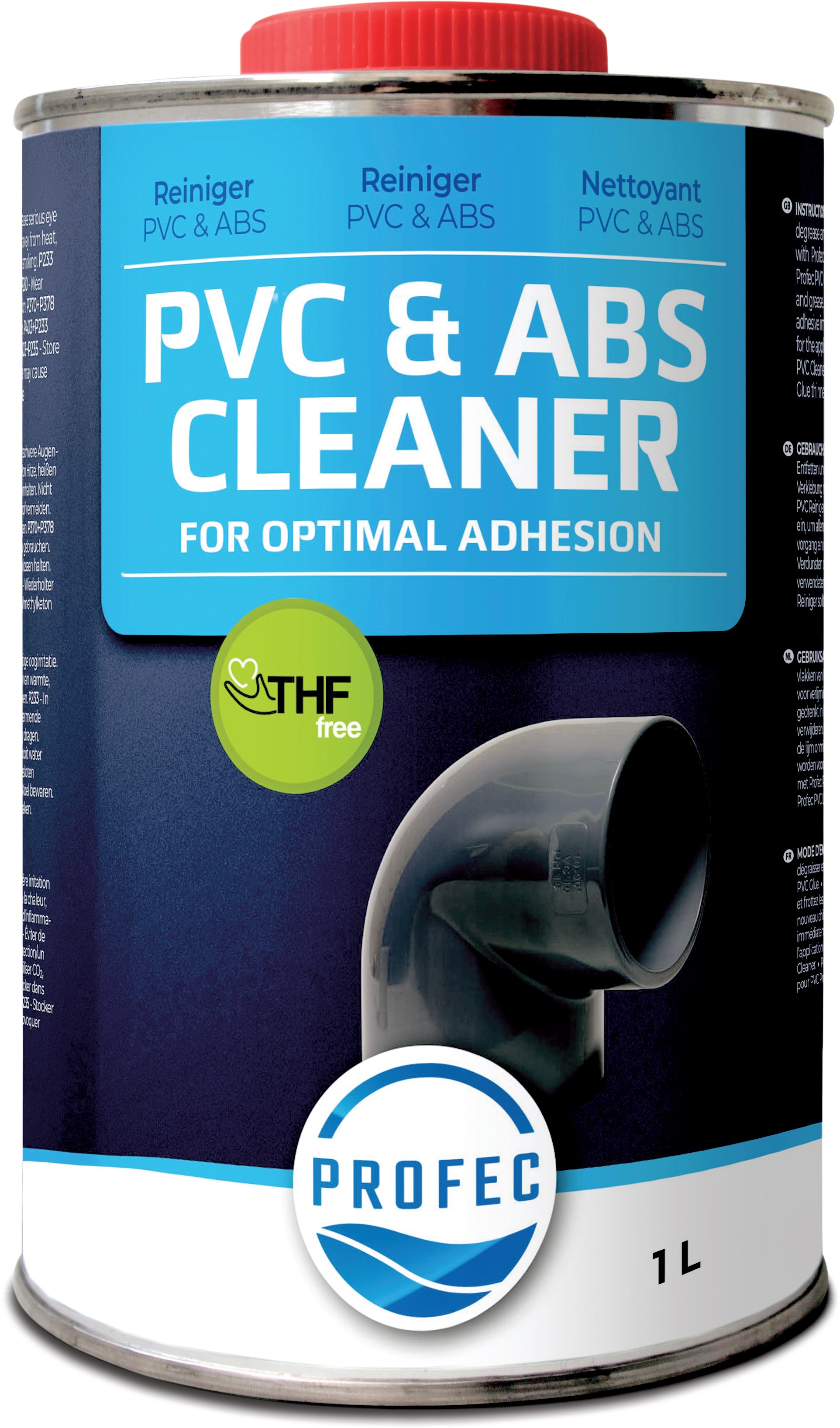 Profec PVC & ABS reiniger 0,25ltr type label EN/DE/NL/FR