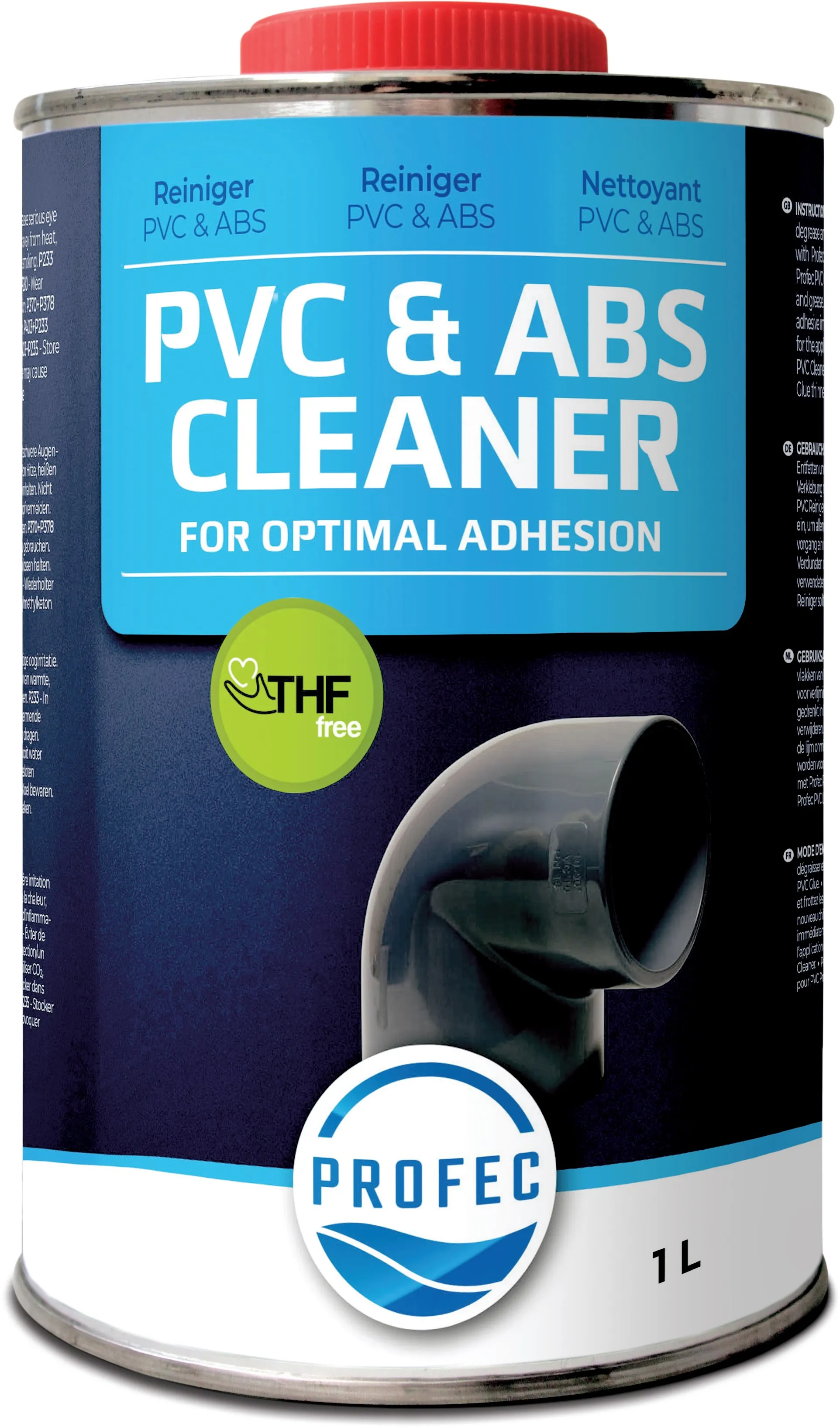 Profec PVC & ABS Reiniger 0,25ltr type Label EN/DE/NL/FR