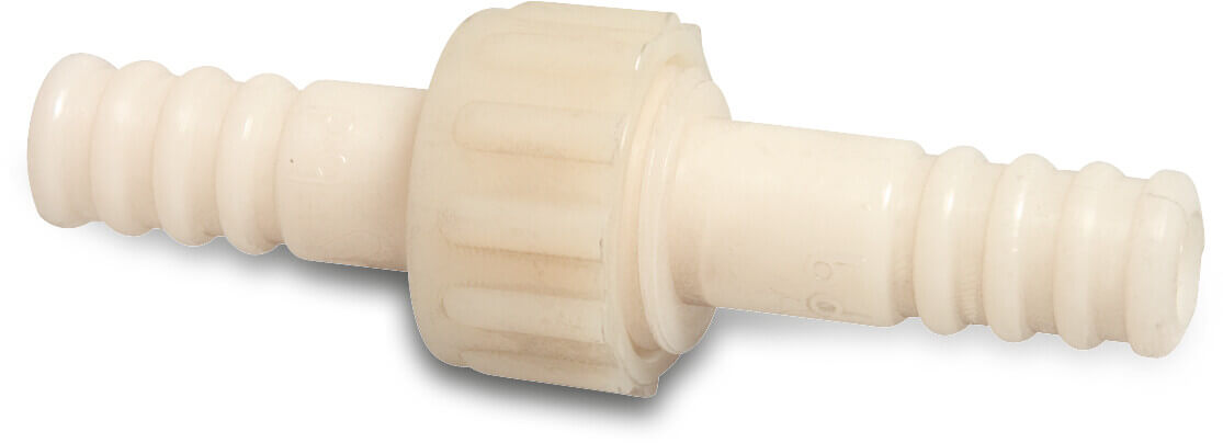 Hose tail coupler nylon 40 mm hose tail 16bar white
