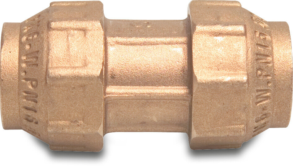 Socket brass 20 mm compression 16bar DVGW