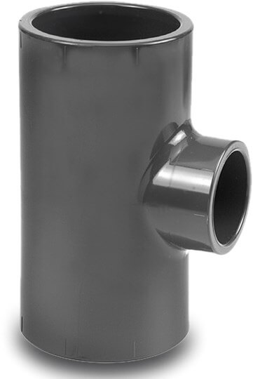 VDL Reducer T-piece 90° PVC-U 25 mm x 16 mm x 25 mm glue socket 16bar grey