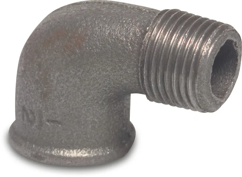 Profec Nr. 92 Winkel 90° Gusseisen Schwarz 3/4" Innengewinde x Außengewinde 25bar DVGW