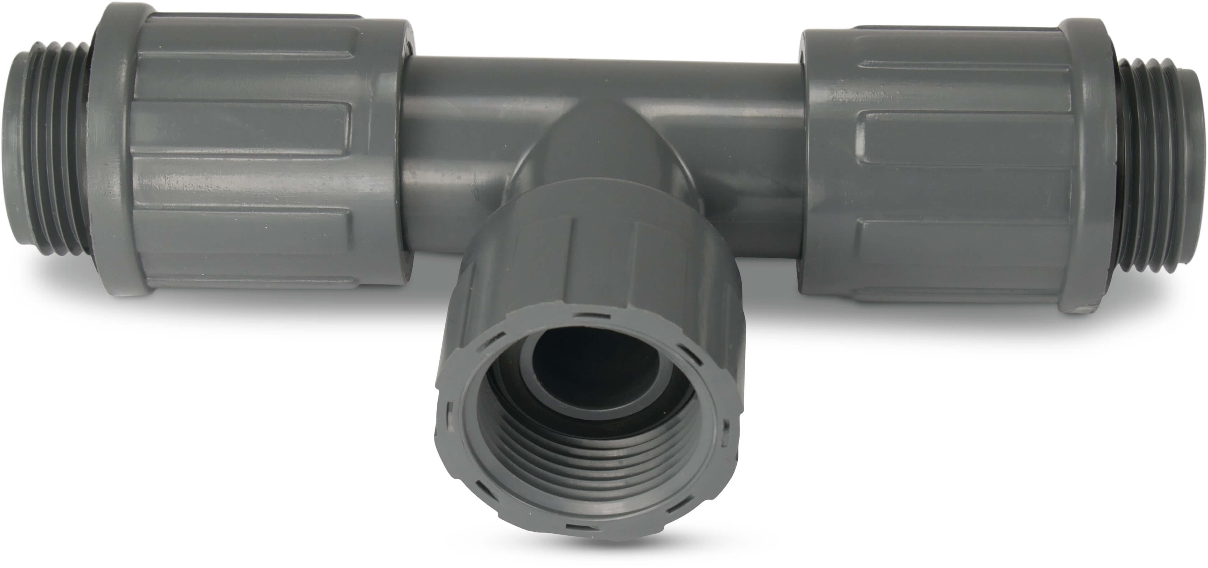 Rain Bird Manifold PVC 1" indvendig gevind x udvendig gevind x udvendig gevind 10bar grå type RB1303-010