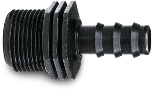 Adaptor PP 25 mm x 3/4" barbed x male thread black