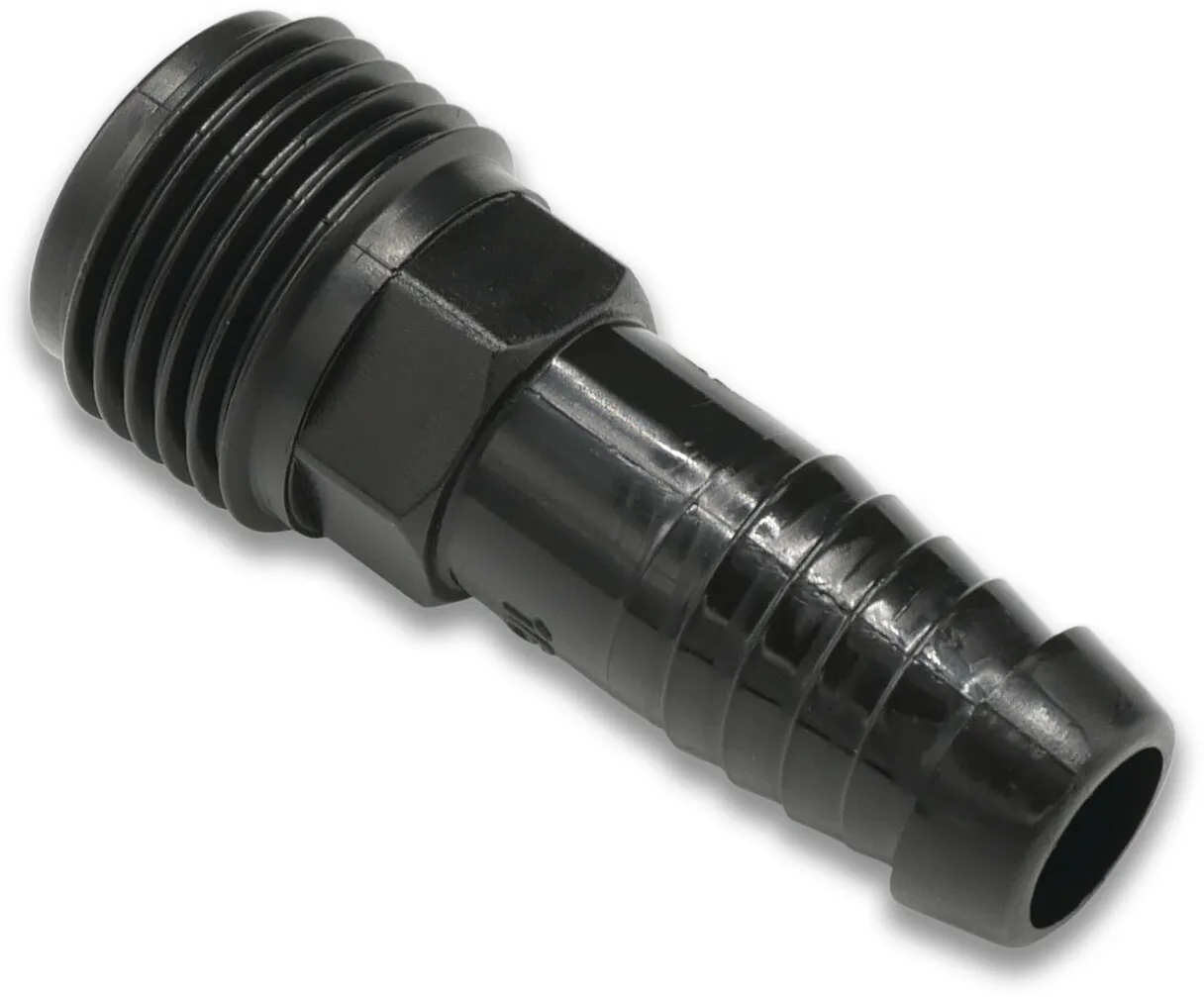 Azud Flex hose tail 1/2" x 17,5 mm male thread x barbed black