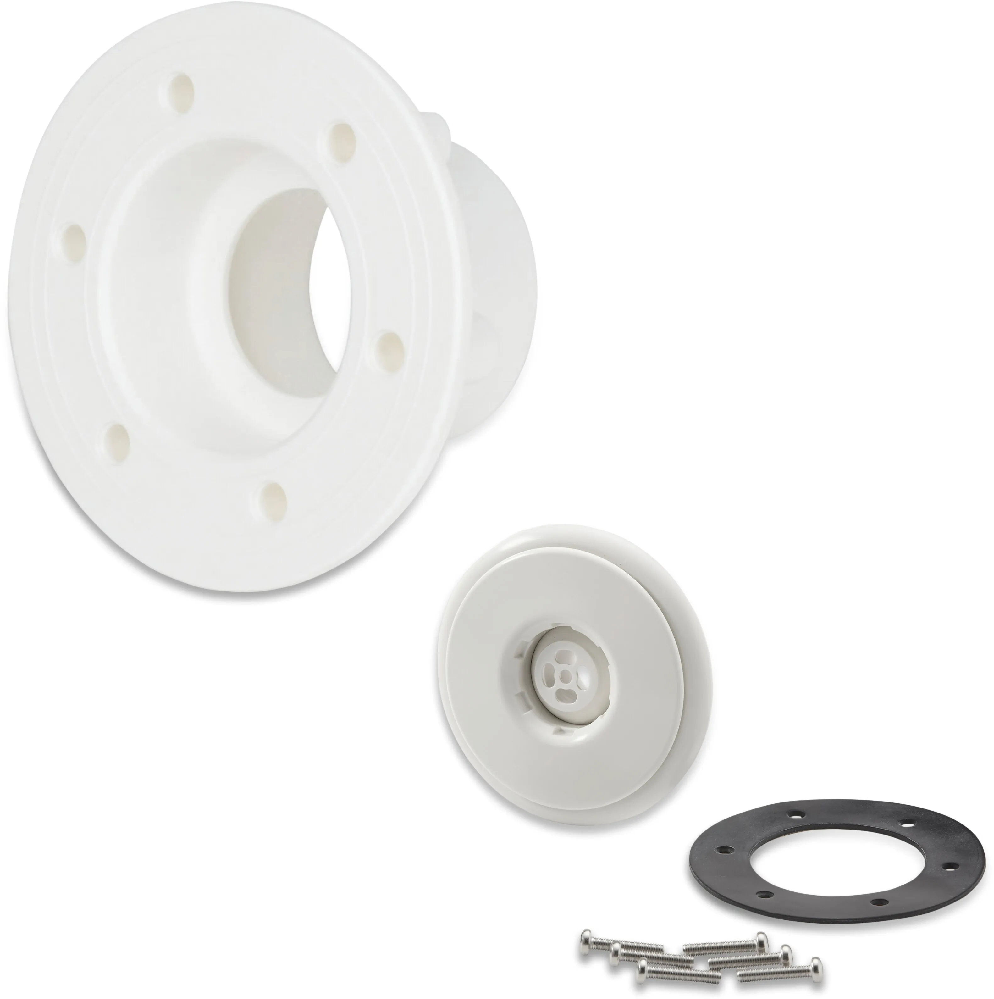 Ocean Inlet fitting ABS 2" male thread grey stainless steel inserts A4 type Standard with ss M5 thread