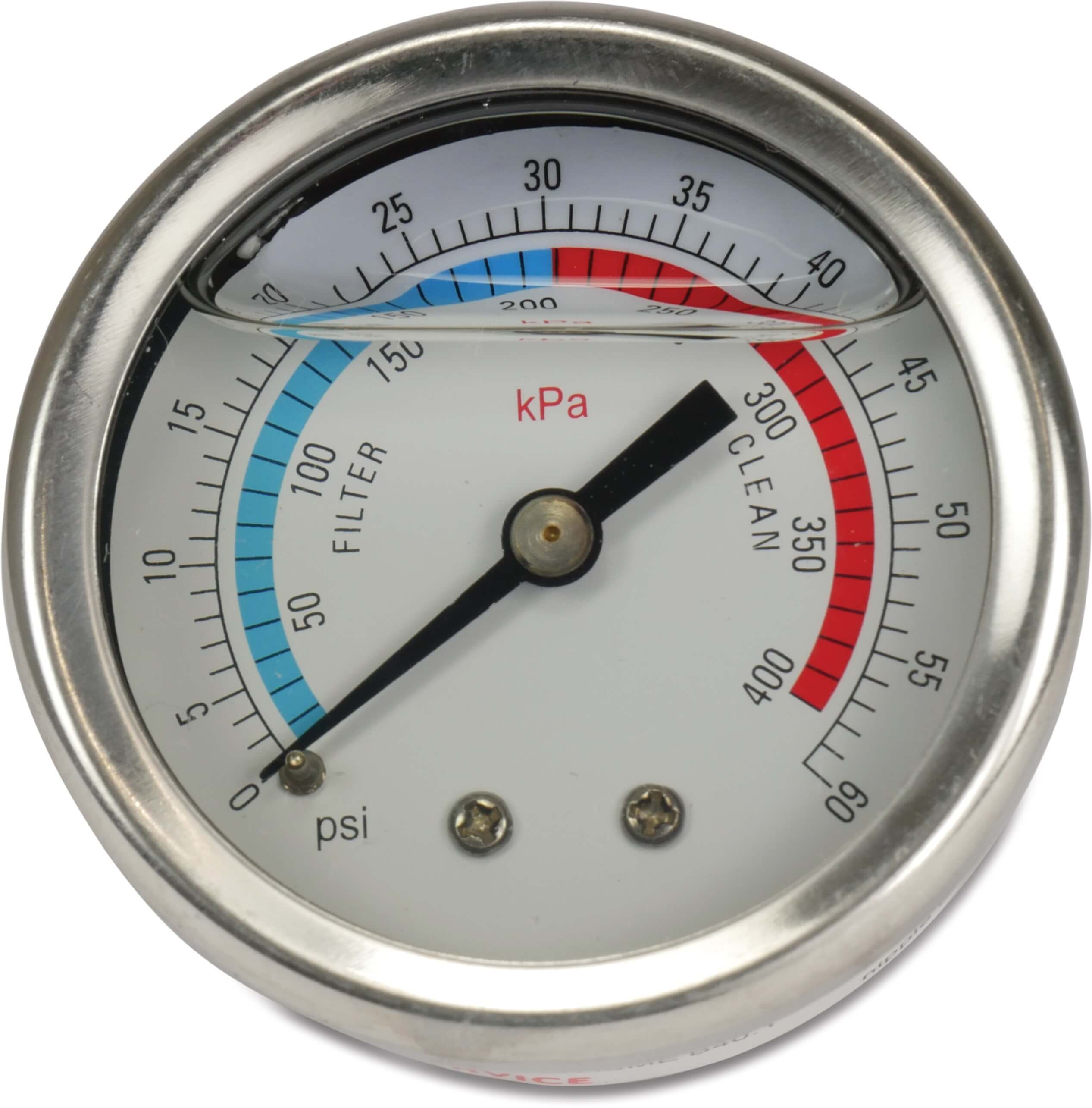 Oil pressure gauge 0-60 PSI back connection