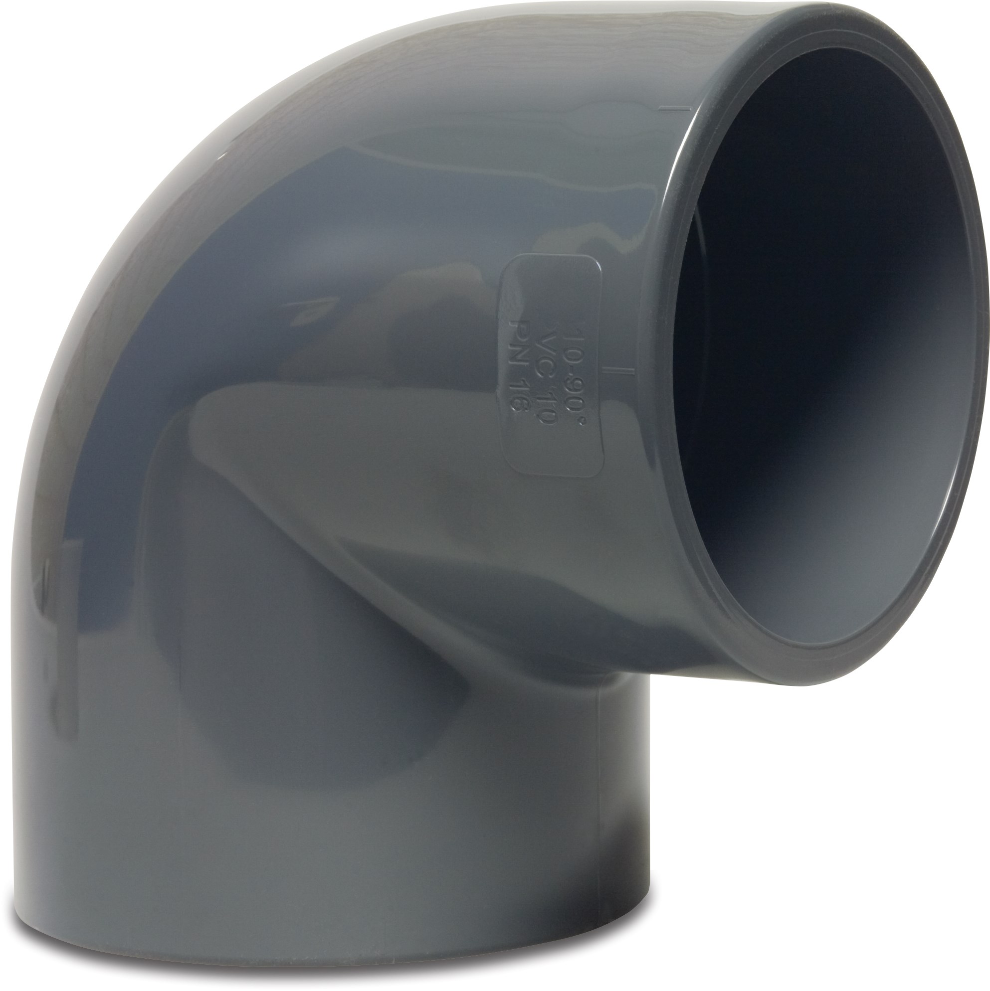 Profec Elbow 90° PVC-U 12 mm glue socket 16bar grey