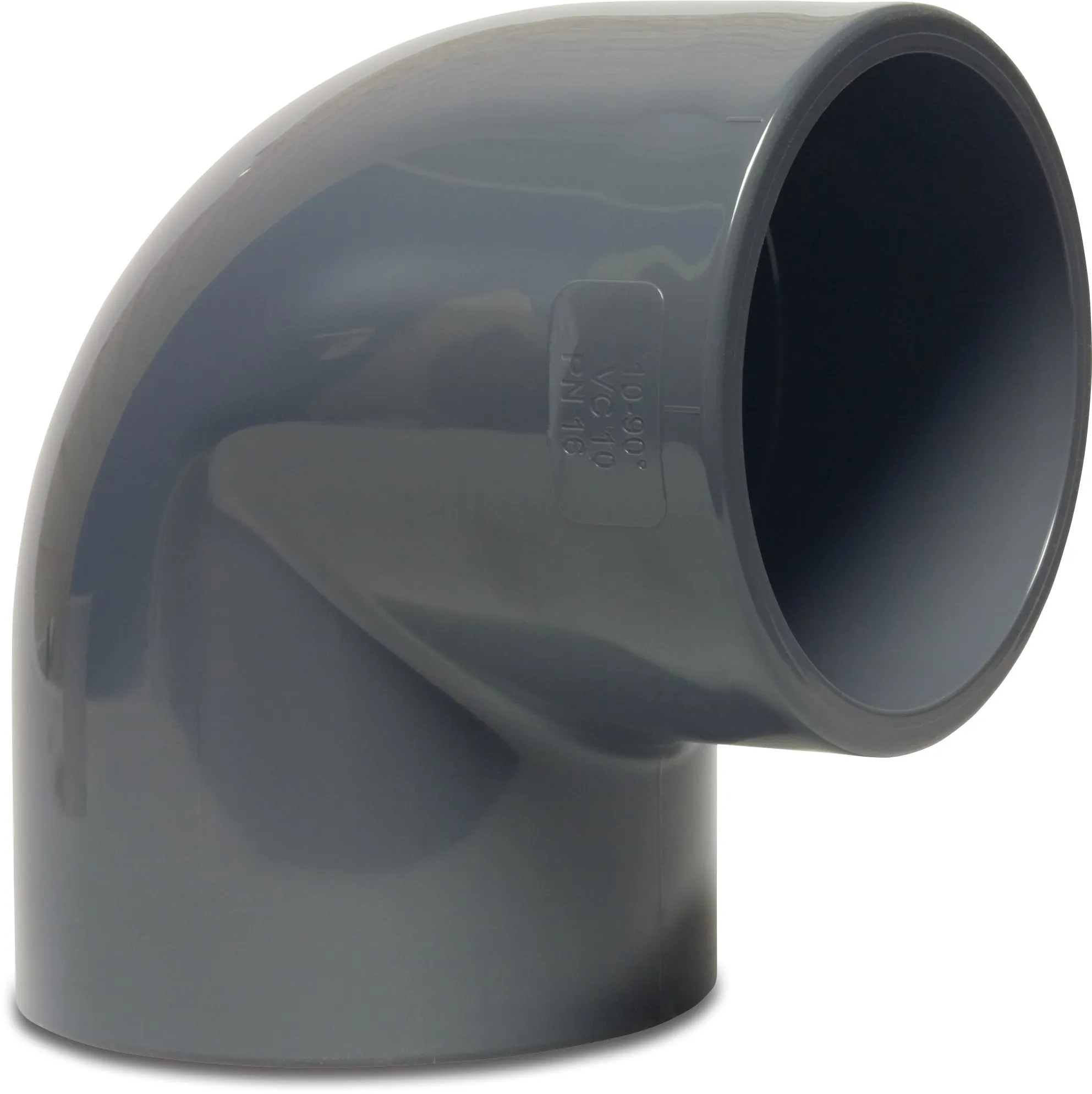 Profec Elbow 90° PVC-U 225 mm glue socket 10bar grey