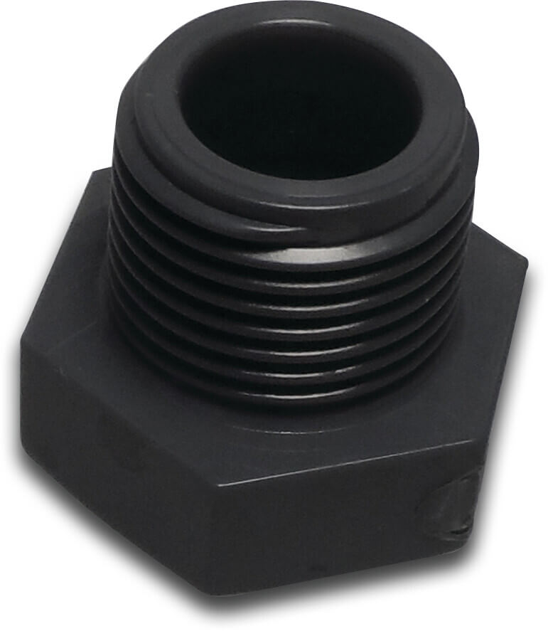 VDL Plug PVC-U 1 1/4" male thread 16bar grey