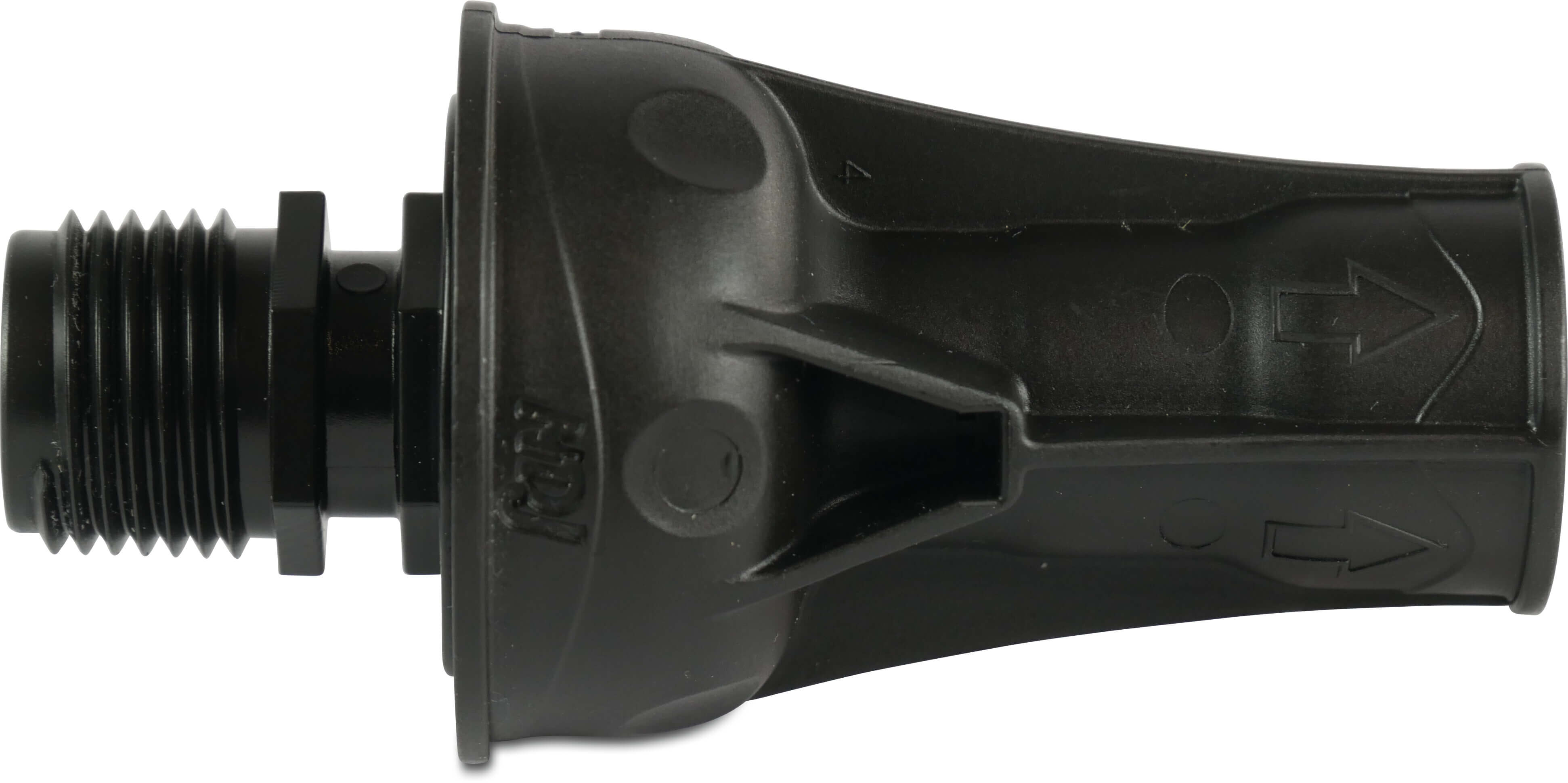 NaanDan Leakage prevention device plastic 1/2" x 3/4" female thread x male thread black