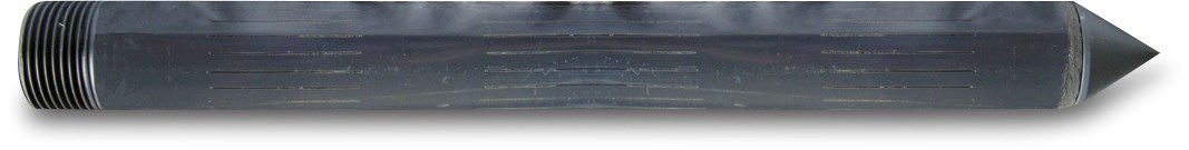 Filterbuis PVC-U 1" buitendraad 0,3 mm zwart 0,5m type geribt