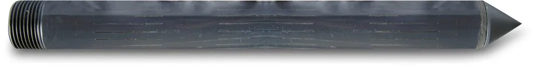 Steckfilter mit Stopf PVC-U 1" Außengewinde 0,3 mm Schwarz 0,5m type Rippenausführung
