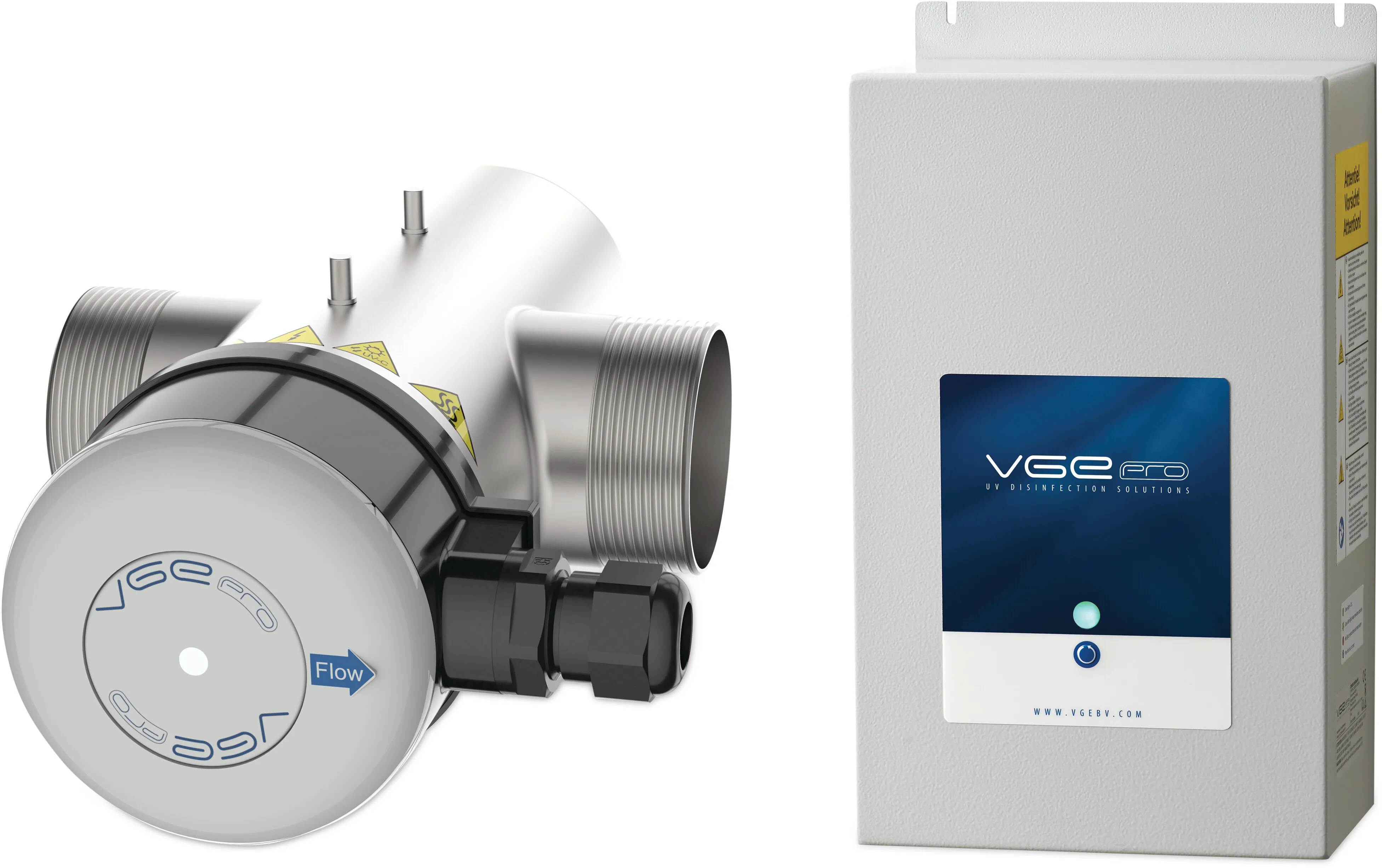 VGE Pro Medium pressure lamp UV system RVS 316L 2" buitendraad 10bar type MultiMax 400