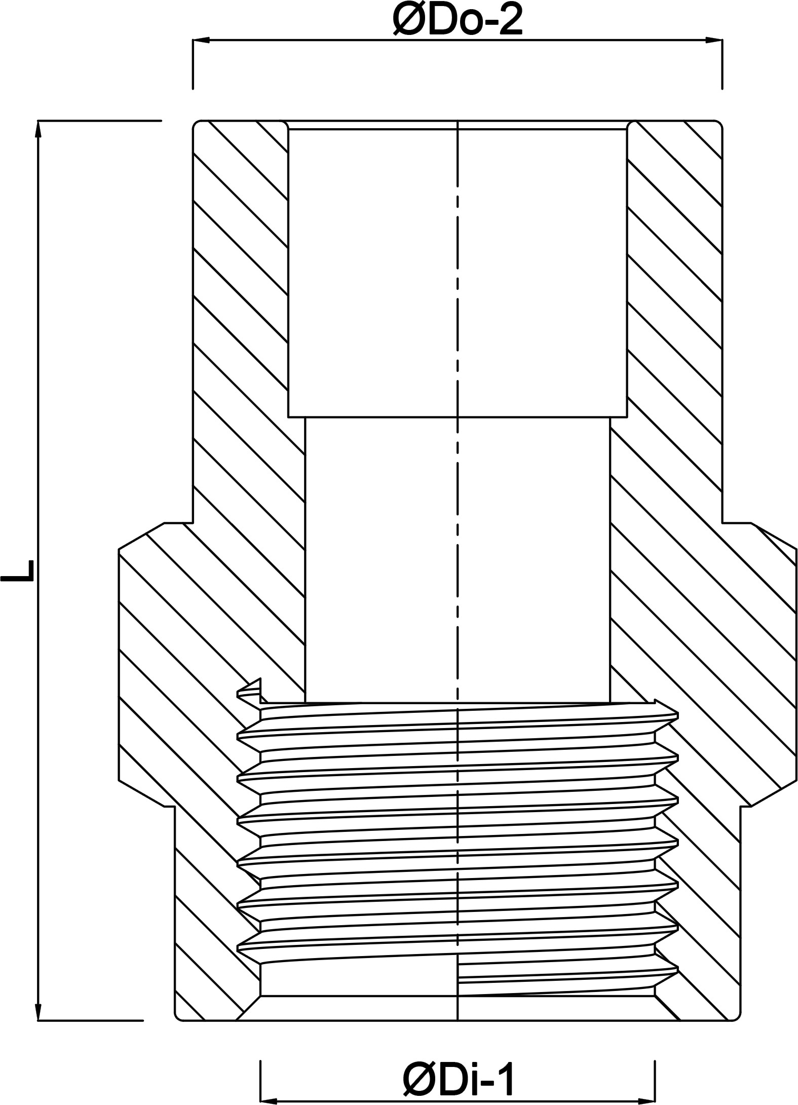 VDL Adaptor socket PVC-U 20 mm x 1/2" spigot x female thread 16bar grey with stainless steel ring type reinforced