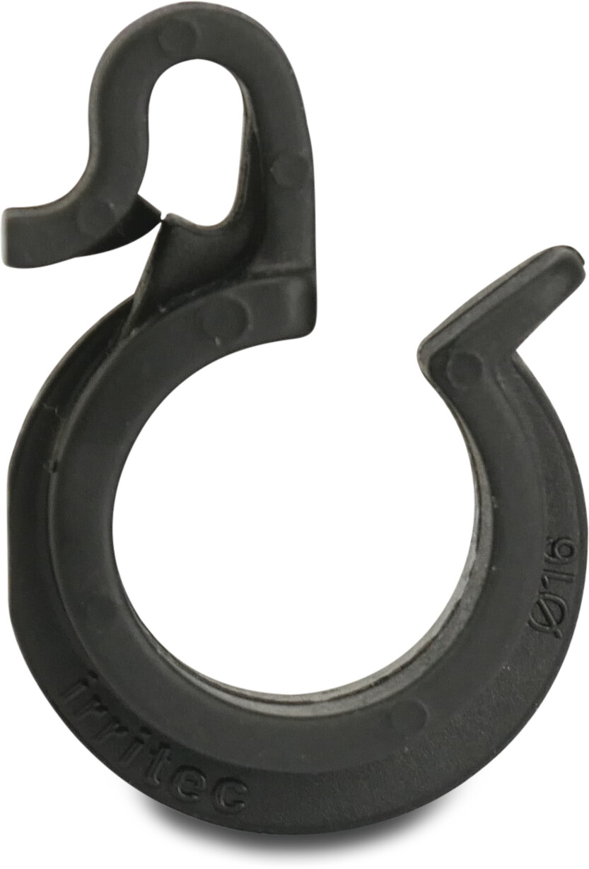Pipe clip for driplines PP 16 mm black