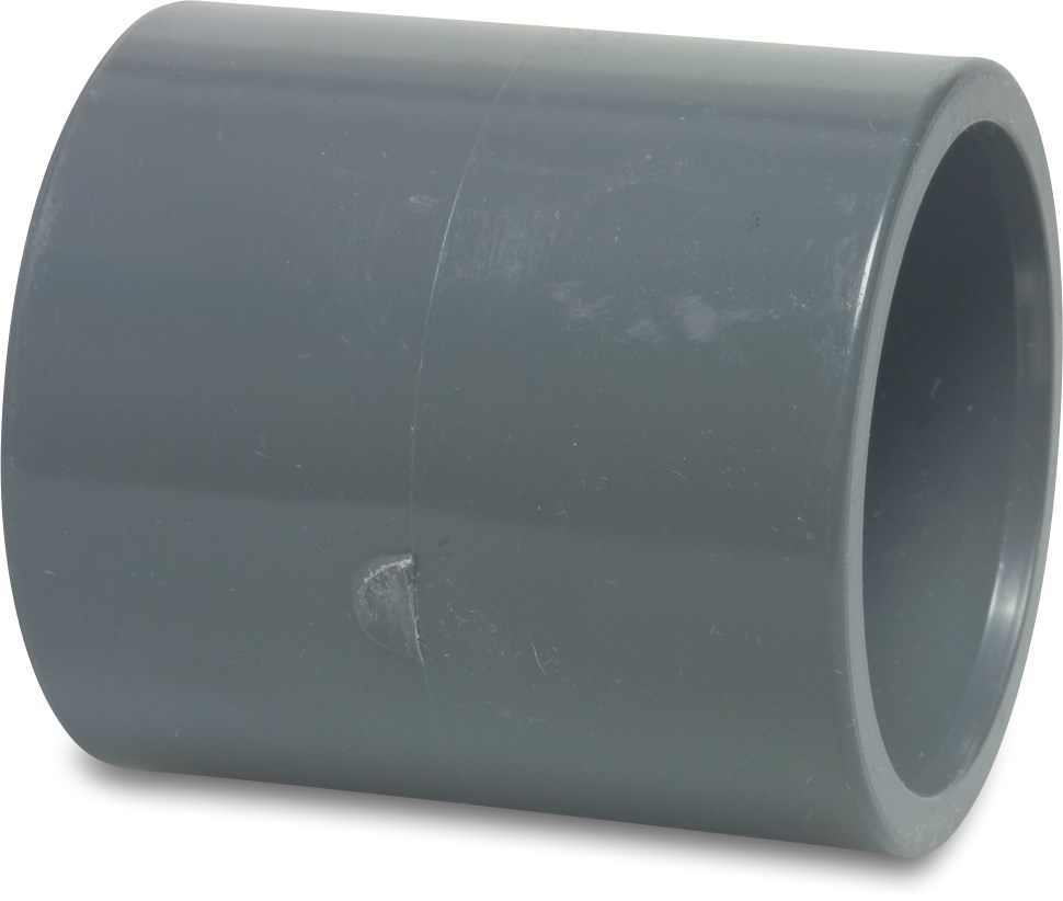 Profec Overgangssok PVC-U 20 mm x 1/2" lijmmof x imperial lijmmof 16bar grijs