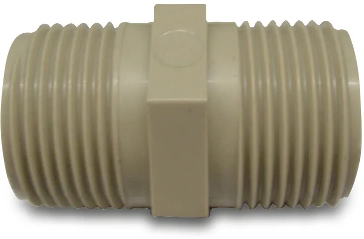 Nippel PP 1" Außengewinde 10bar Beige