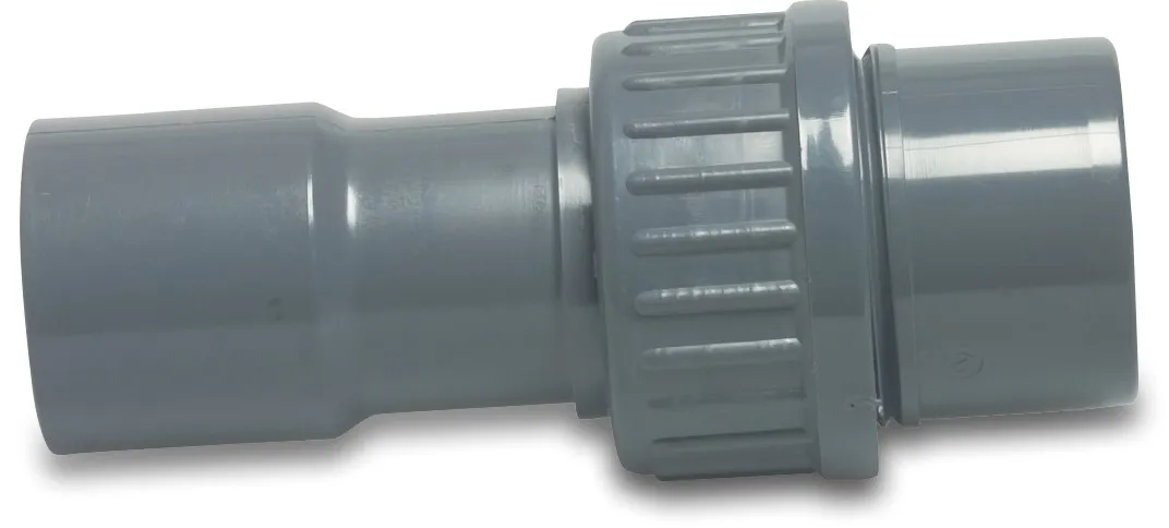VDL Union coupler PVC-U 32 mm x 32/40 mm glue socket x glue socket/glue spigot 7,5bar grey