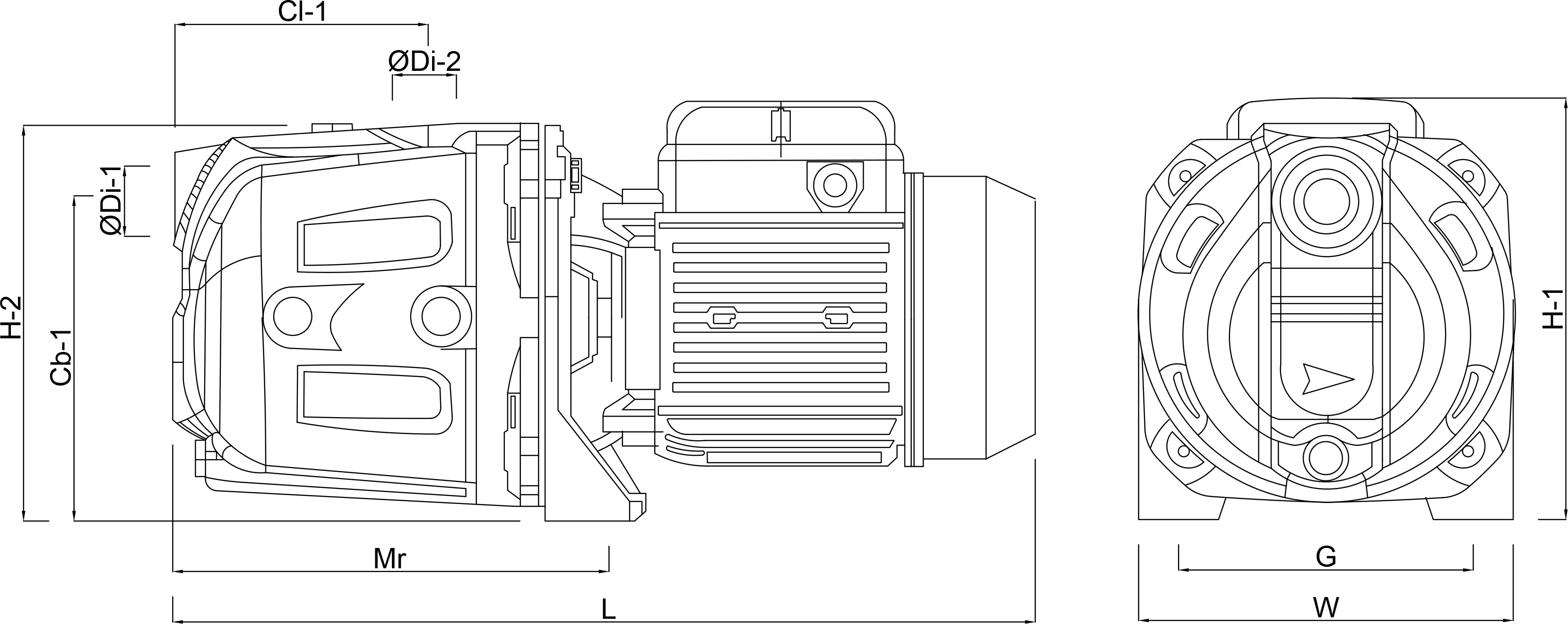 Foras Kreiselpumpe Gusseisen 1" Innengewinde 7bar 2,5A 230/400VAC Blau selbstansaugend Typ JA 146 T