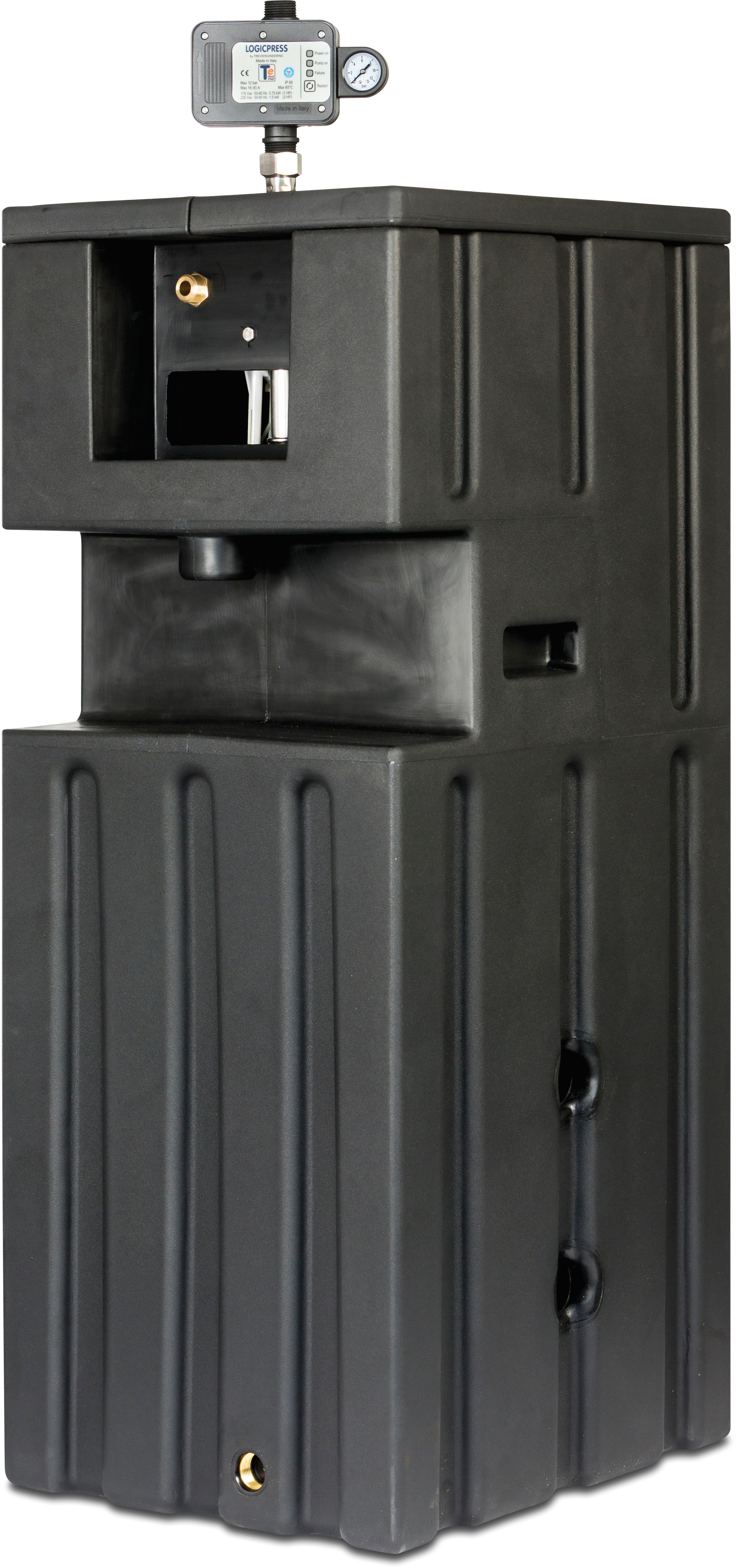 Breektank 3/4" x 1" buitendraad 230VAC BELGAQUA type Combi DSCT met Minisub & Logicpres Set