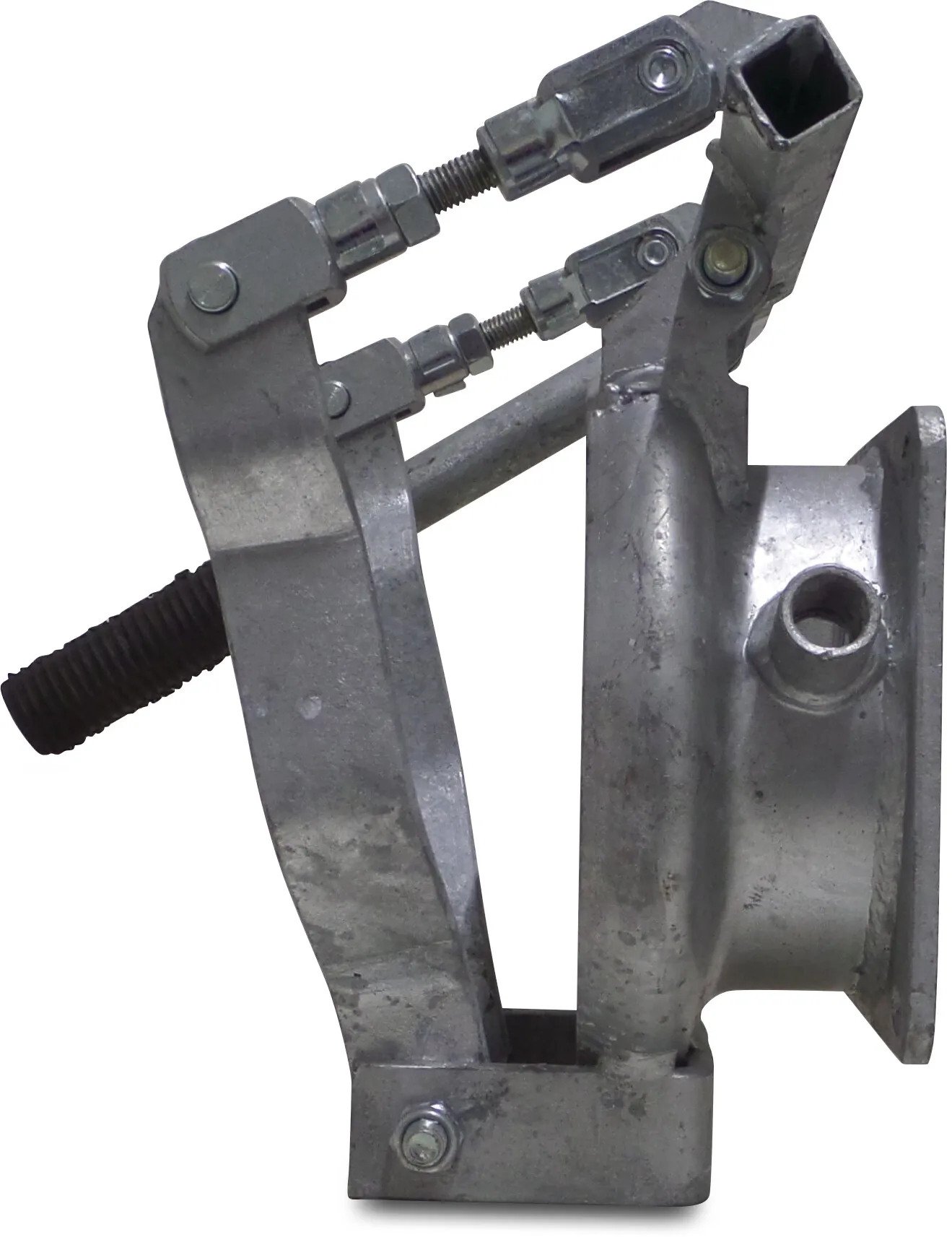 Schnellkuppler Stahl Verzinkt 159 mm x 6" M-Teil Kardan x Quadratflansch type Kardan Kurz