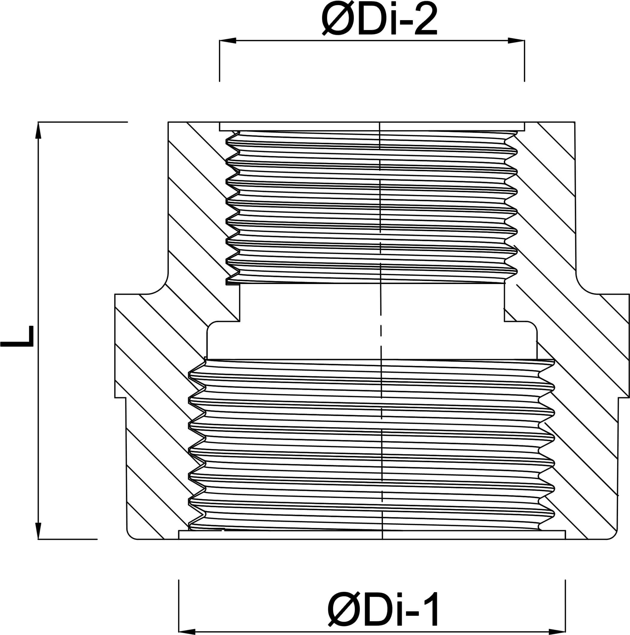 Profec Nr. 240 Reducer socket brass 1/2" x 3/8" female thread 30bar