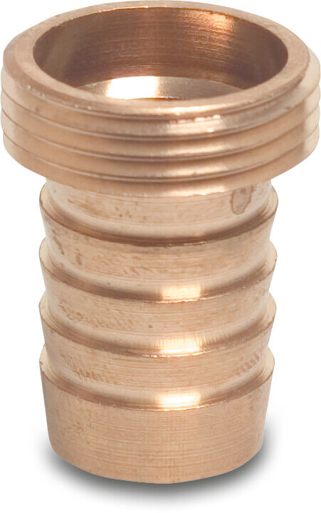 Profec Hose tail adaptor brass 1 1/2" x 38 mm male thread x hose tail type flat seal