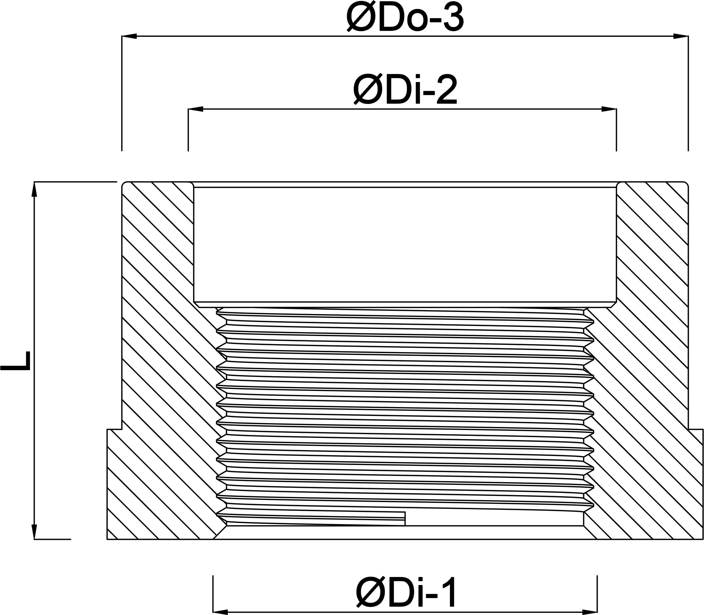 VDL Adaptor bush PVC-U 12/16 mm x 3/8WW glue socket/glue spigot x female thread 10bar grey