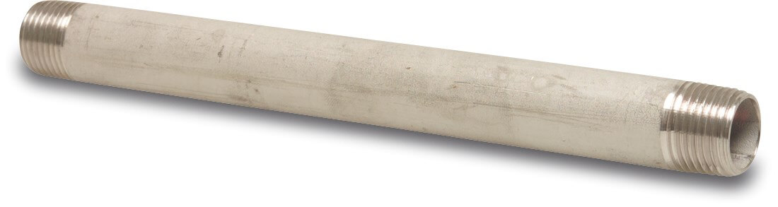 Profec Nr. 23 Nippelrør rustfri stål 316 1/4" udvendig gevind 16bar 40 mm