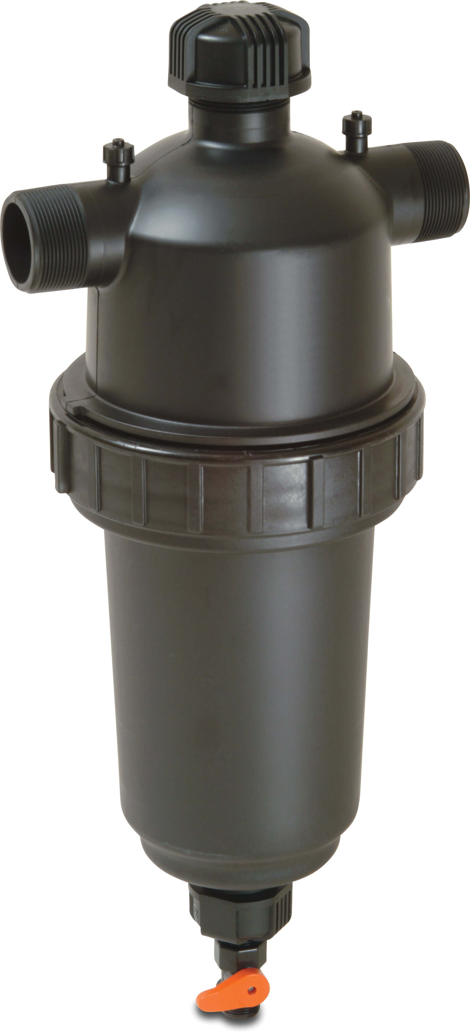 Amiad Handmatige filter PA 2" buitendraad 10bar 130micron RVS 316 rood type T-Super
