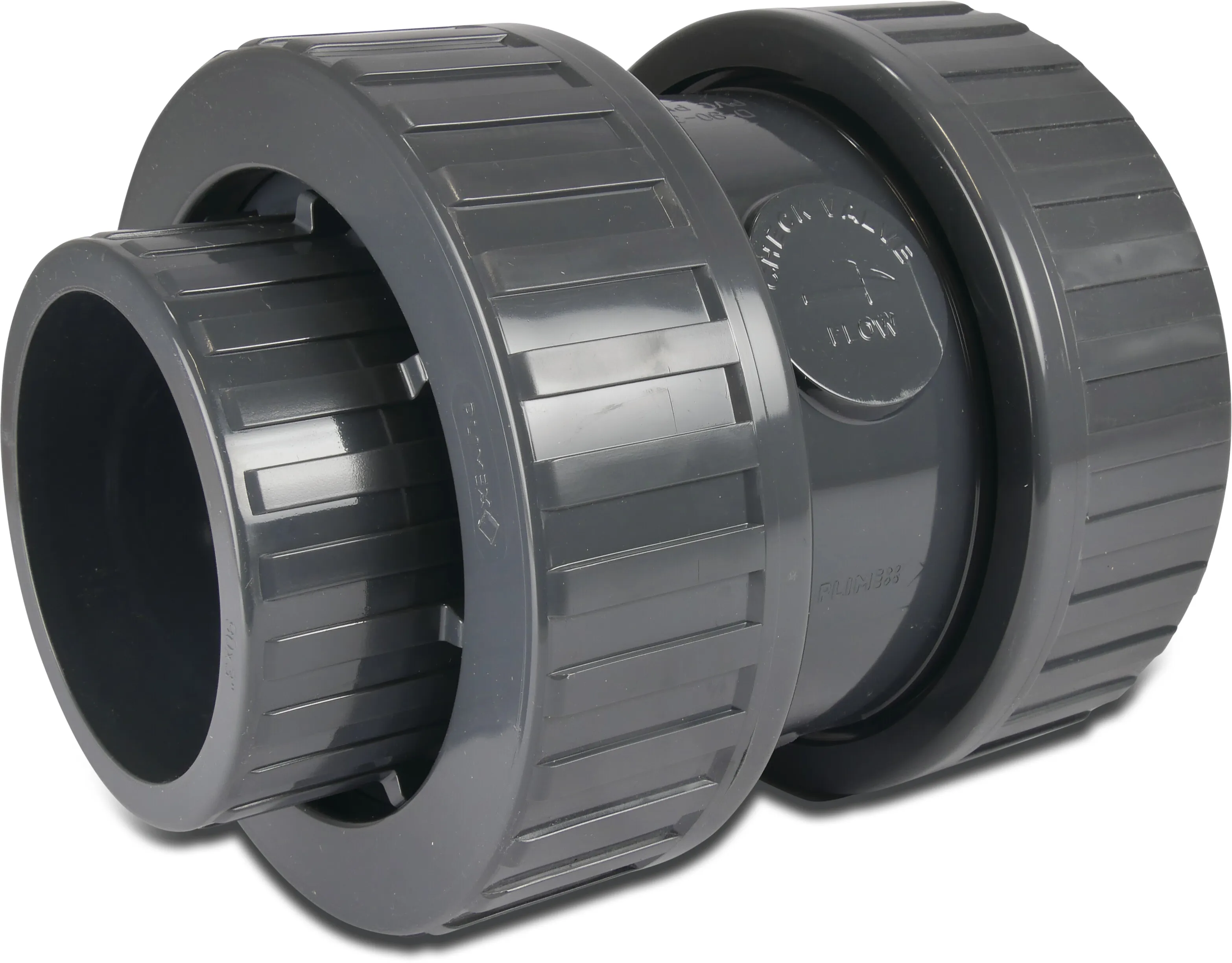 Zawór zwrotny kulowy PVC 50 mm KW 16bar DN40 szary