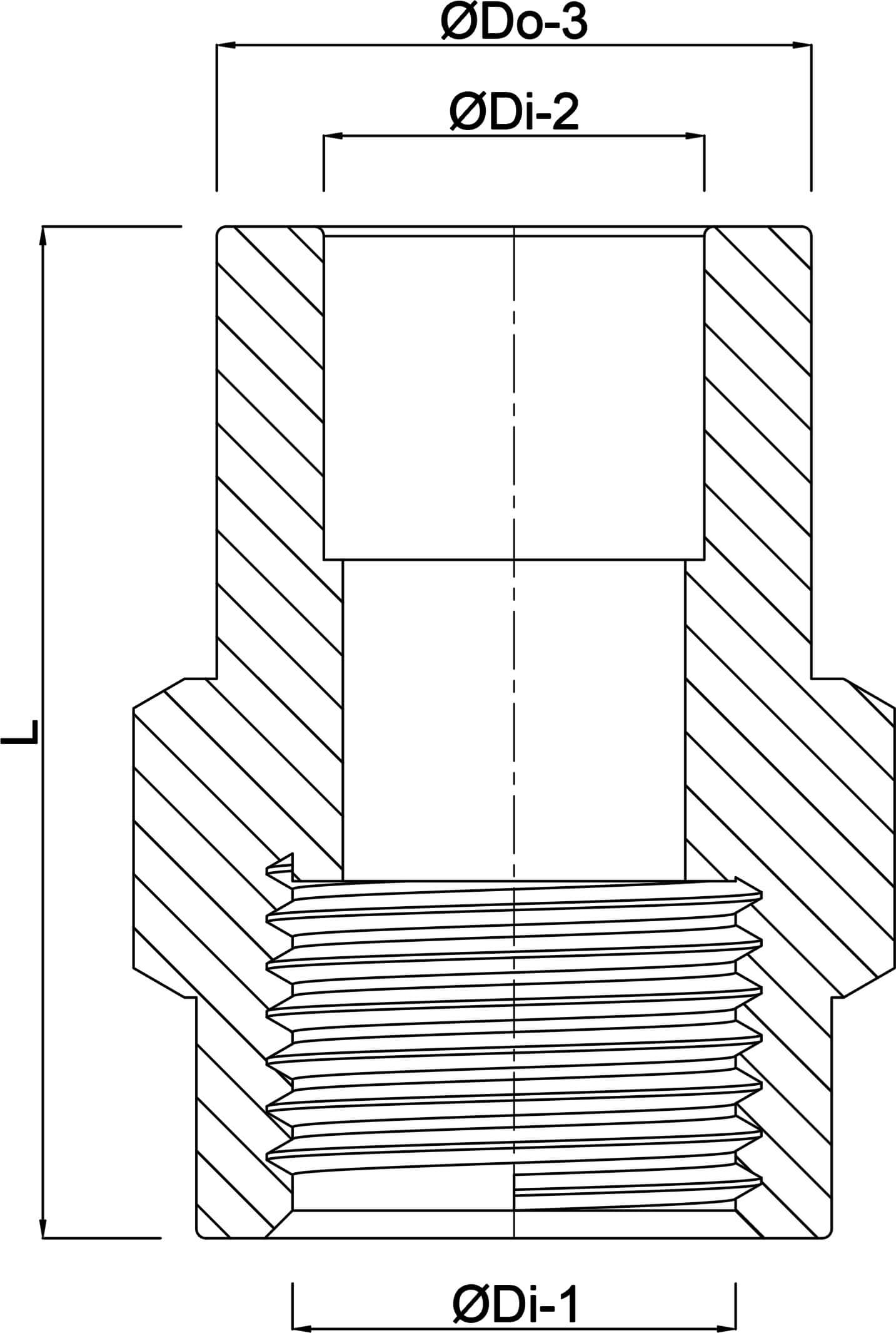 Profec Adaptor socket PVC-U 32/40 mm x 1 1/2" glue socket/glue spigot x female thread 10bar grey