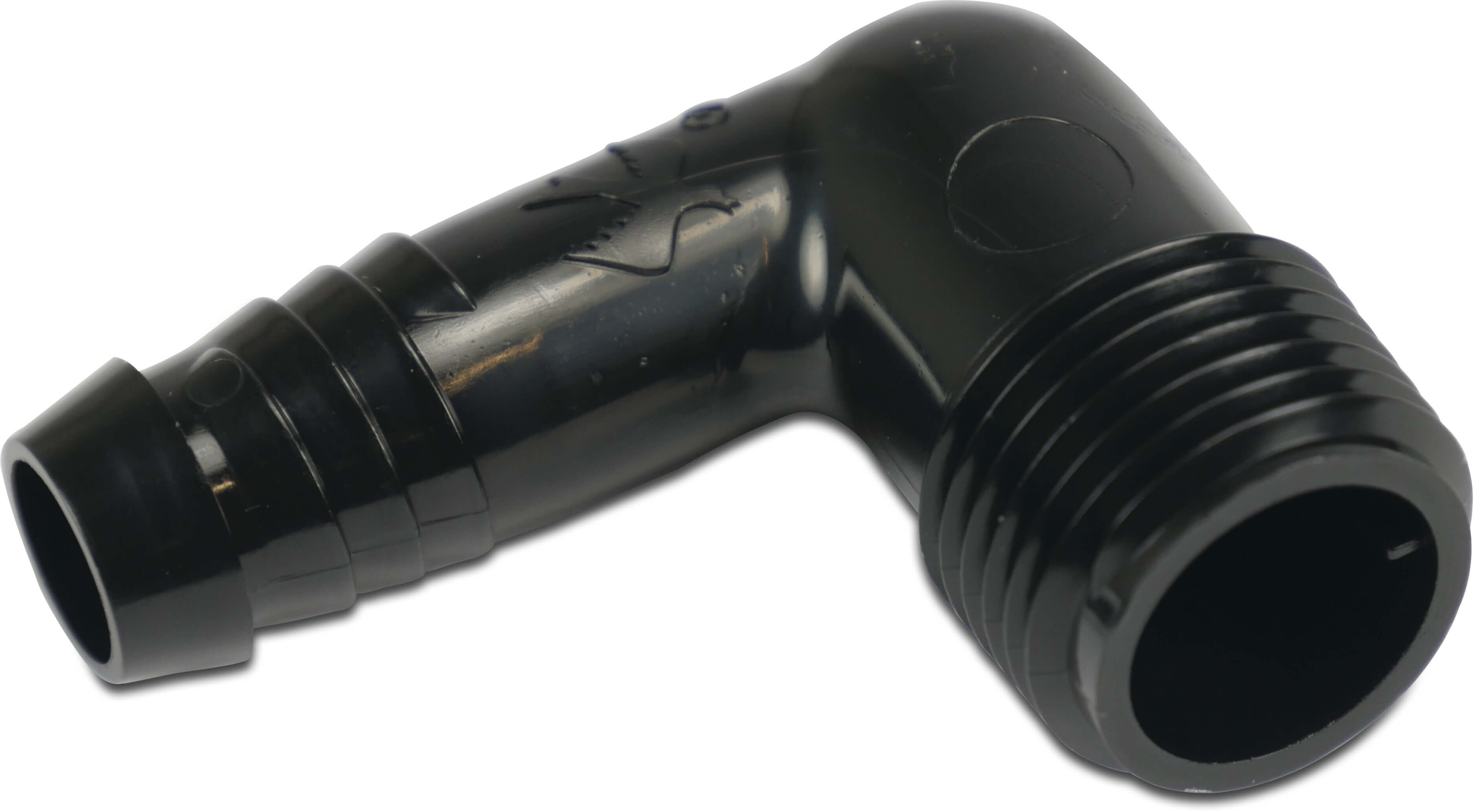 Rain Bird Knie 90° PP 3/4" x 17,5 mm buitendraad x barbed 5,5bar grijs type SPX Flex