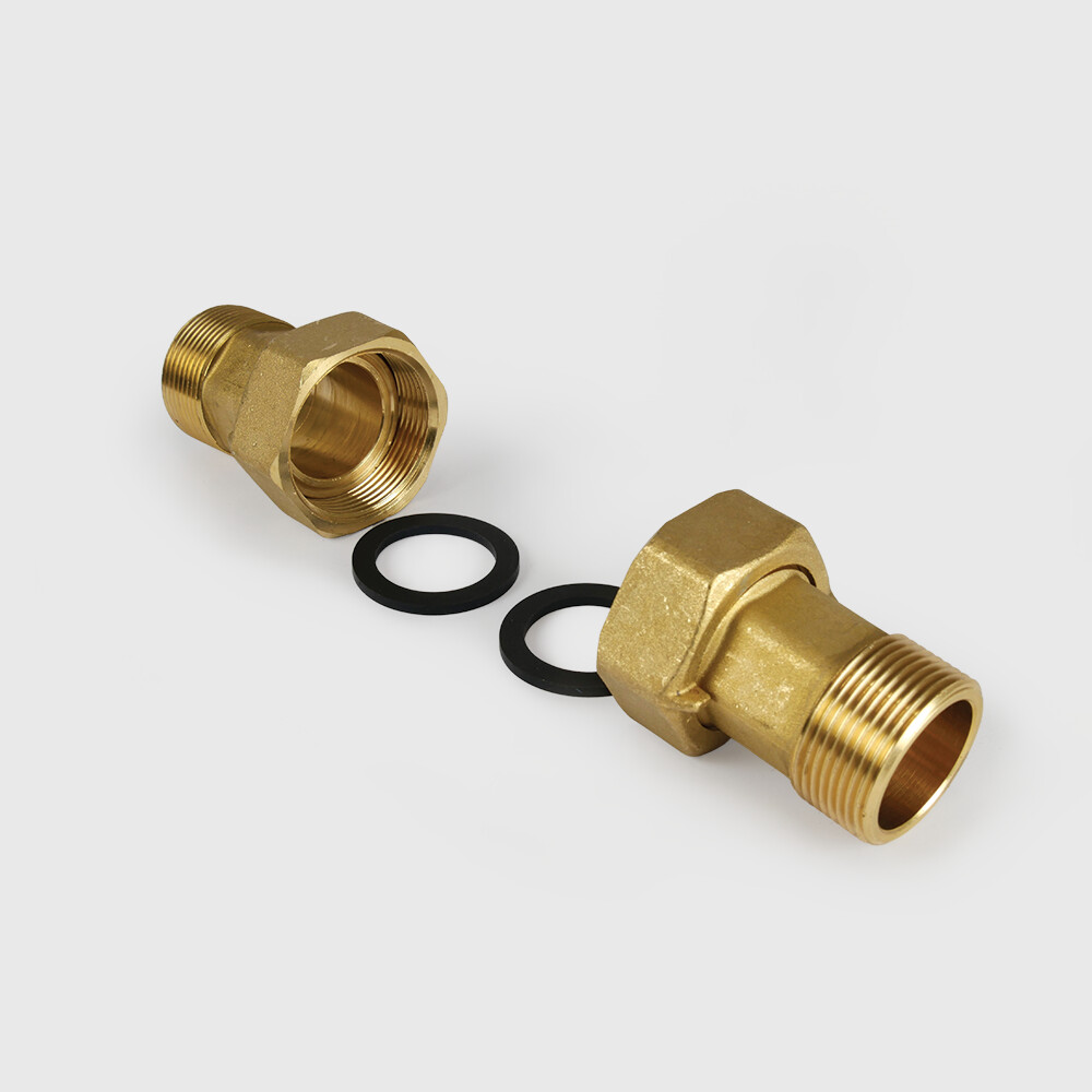 Profec Accessories brass 1 1/4" x 1" female threaded nut x male thread type flat seal