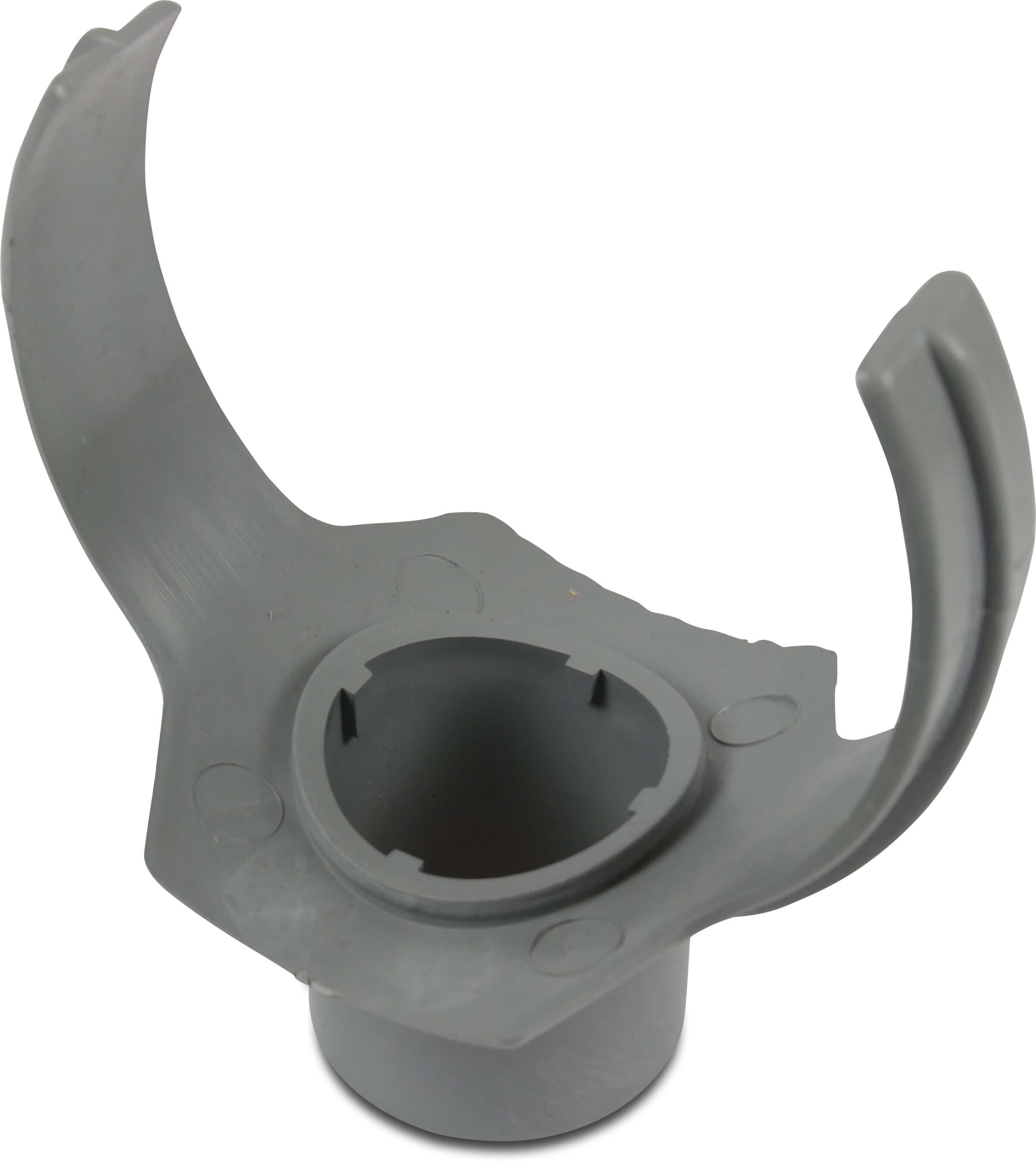 Drainage clamp saddle PVC-U 80/75 mm x 50 mm glue saddle x glue socket grey KOMO